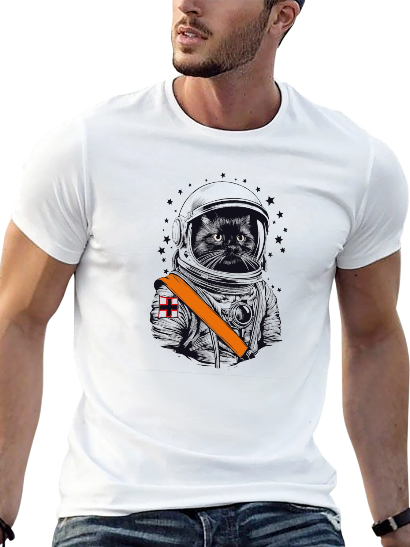 Cosmic Cat T-Shirt - Cool Space Kitten Tee