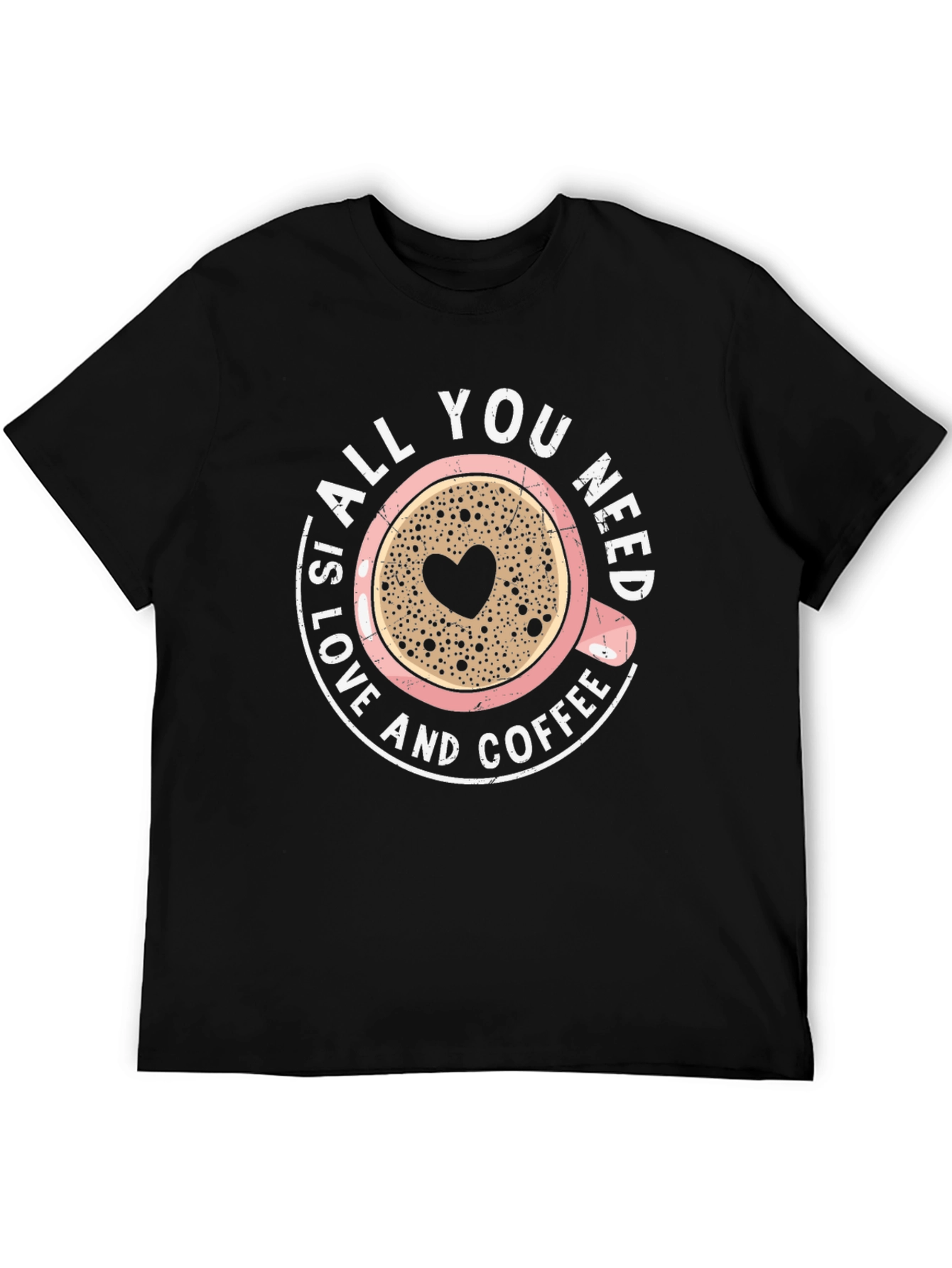 Love and Coffee Graphic Tee - Black