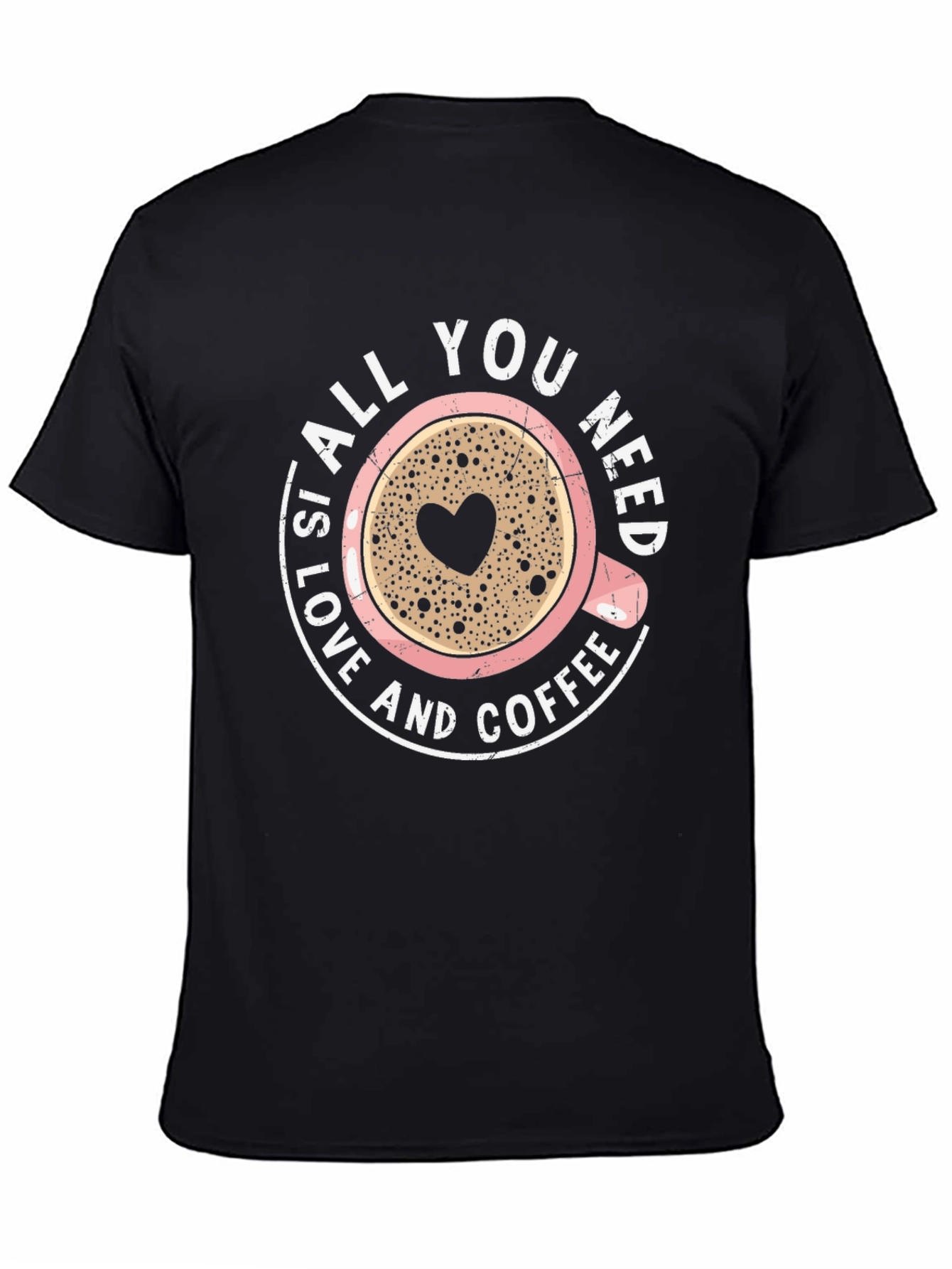 Love and Coffee Graphic Tee - Black