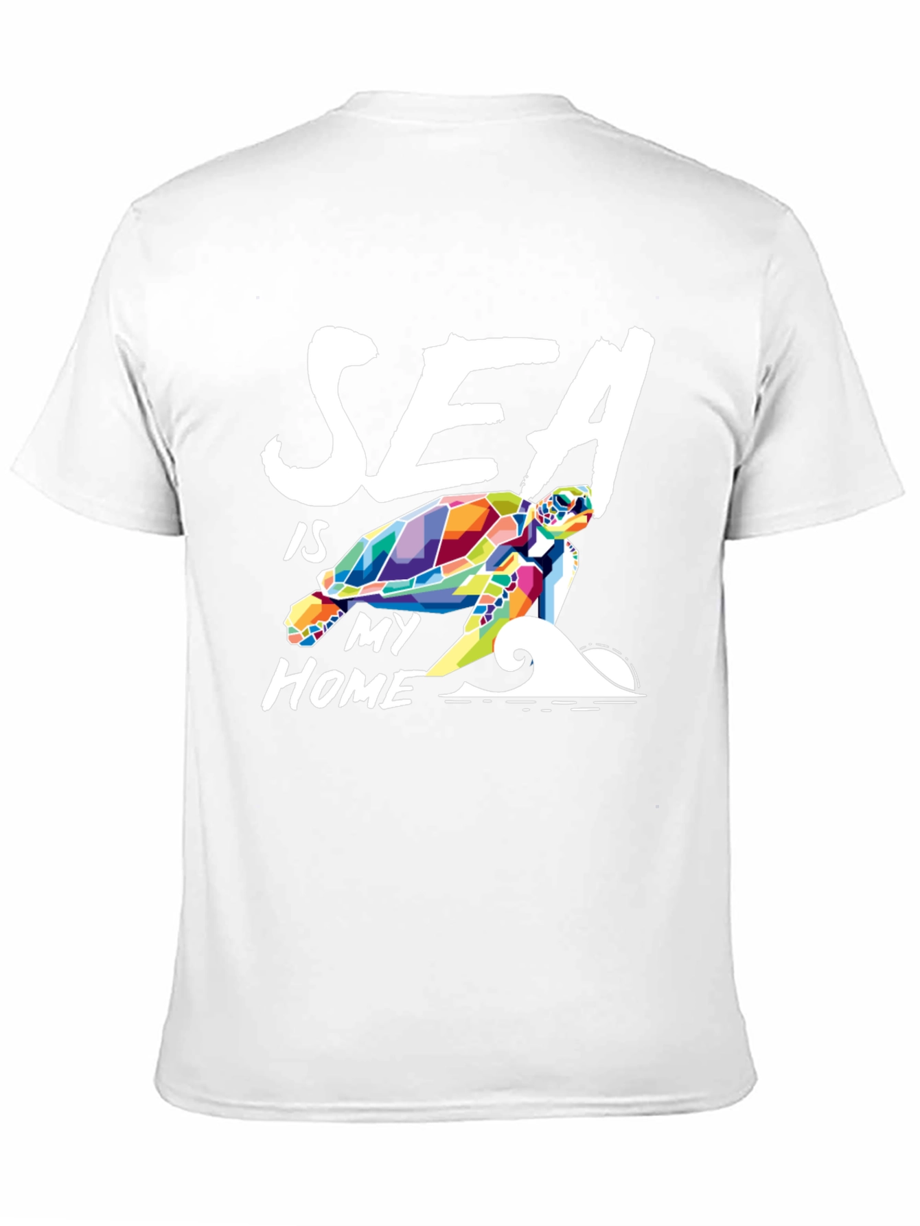 Sea Is My Home Turtle Graphic Tee - Black