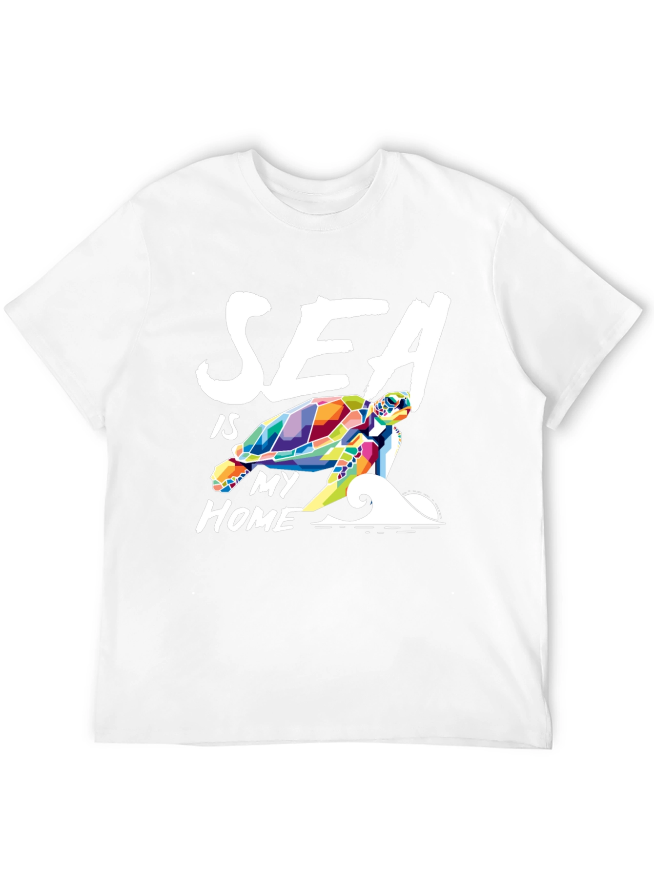 Sea Is My Home Turtle Graphic Tee - Black
