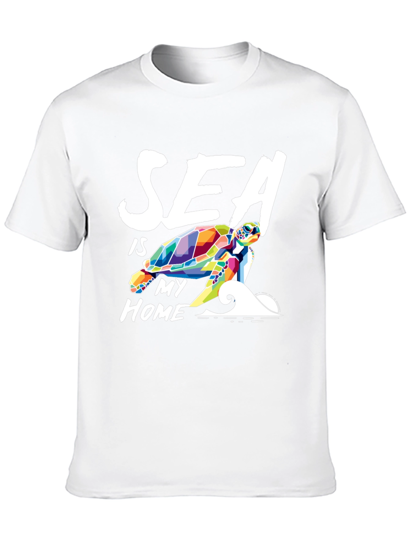 Sea Is My Home Turtle Graphic Tee - Black