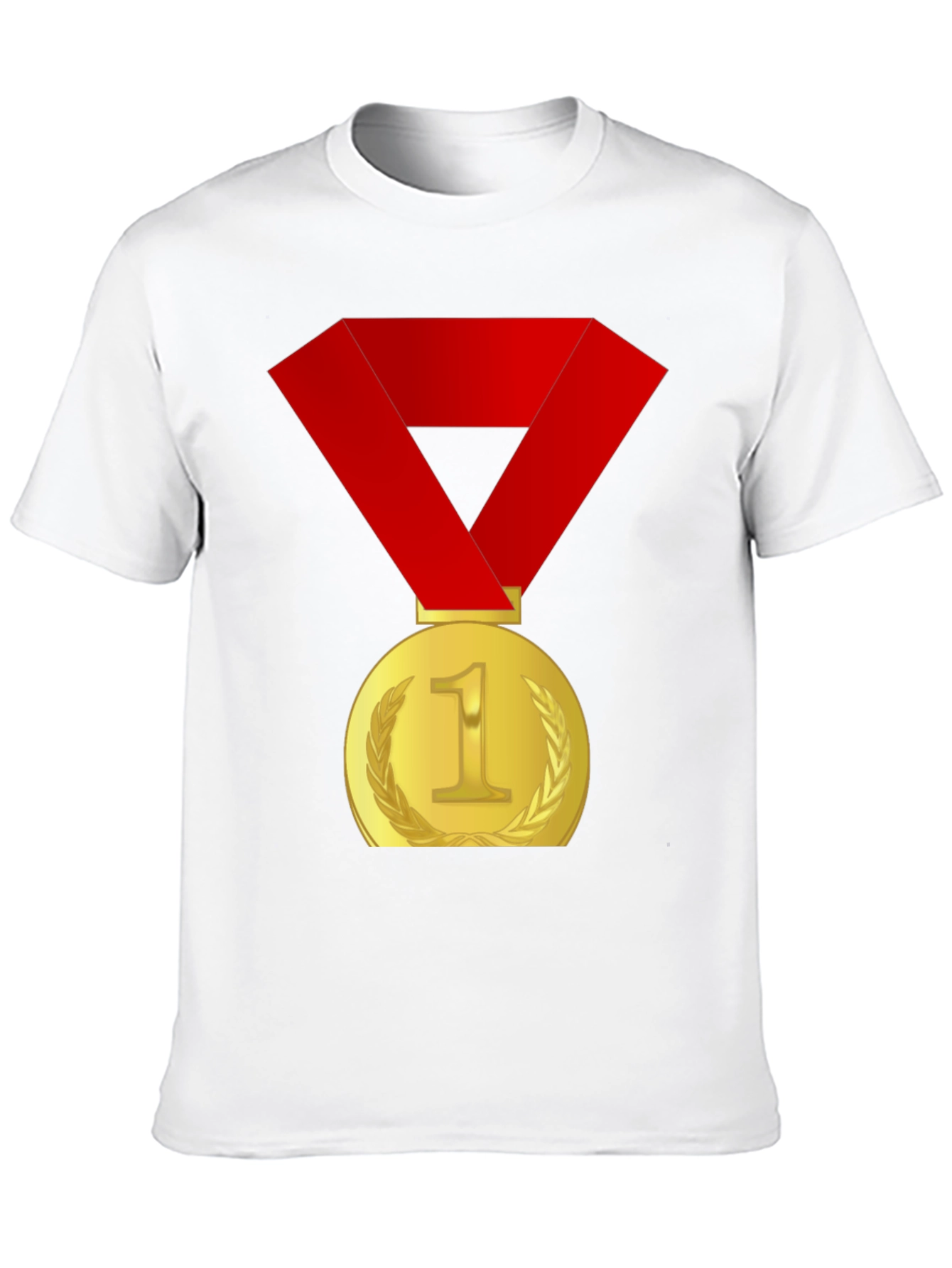 Winners Medal Graphic Tee - Black Cotton T-Shirt