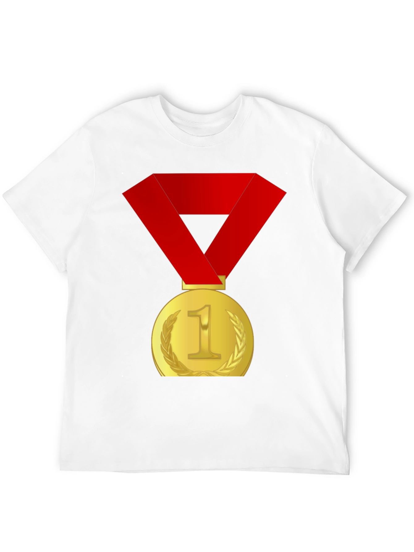 Winners Medal Graphic Tee - Black Cotton T-Shirt