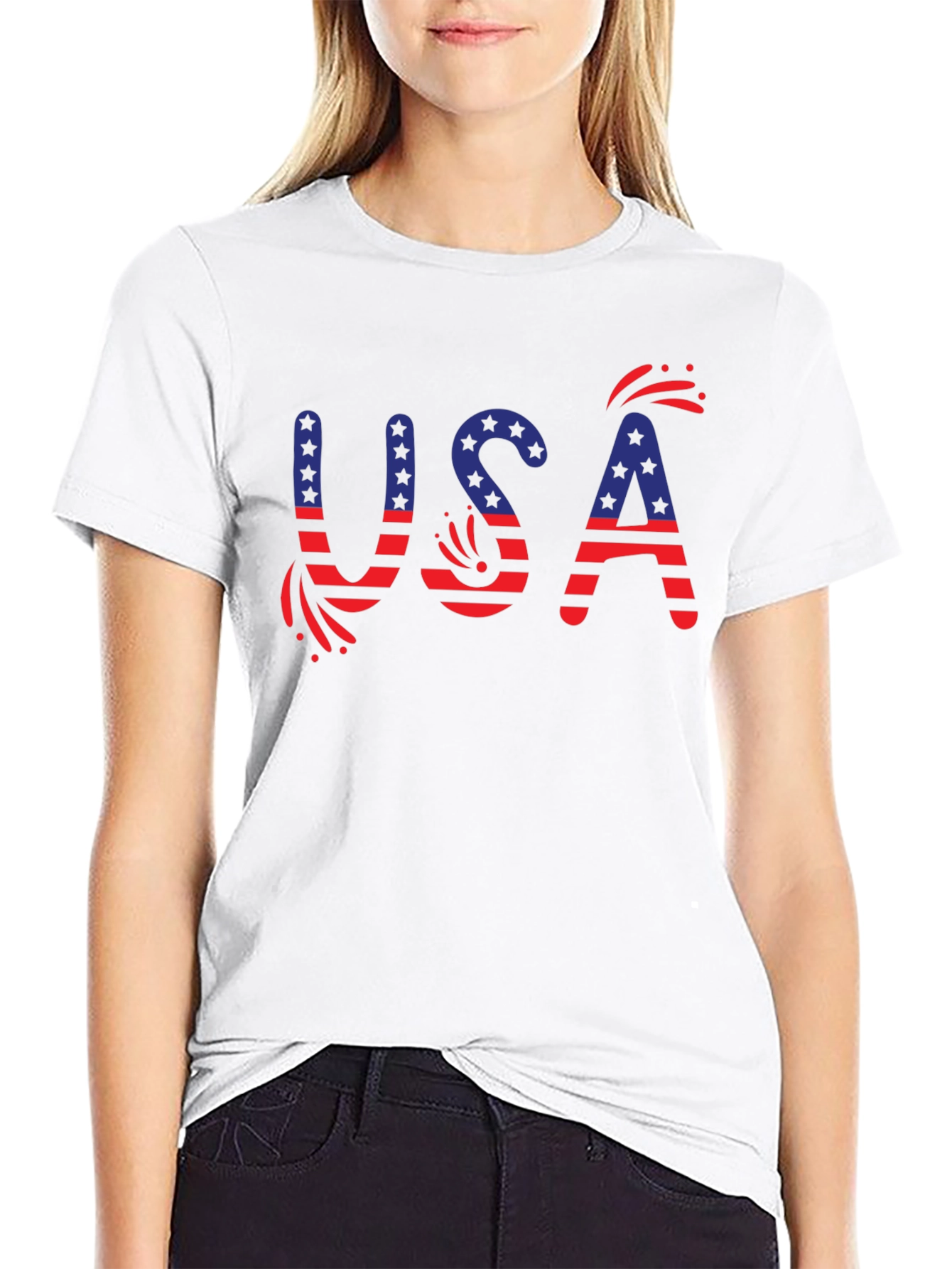 USA Patriotic Graphic T-Shirt