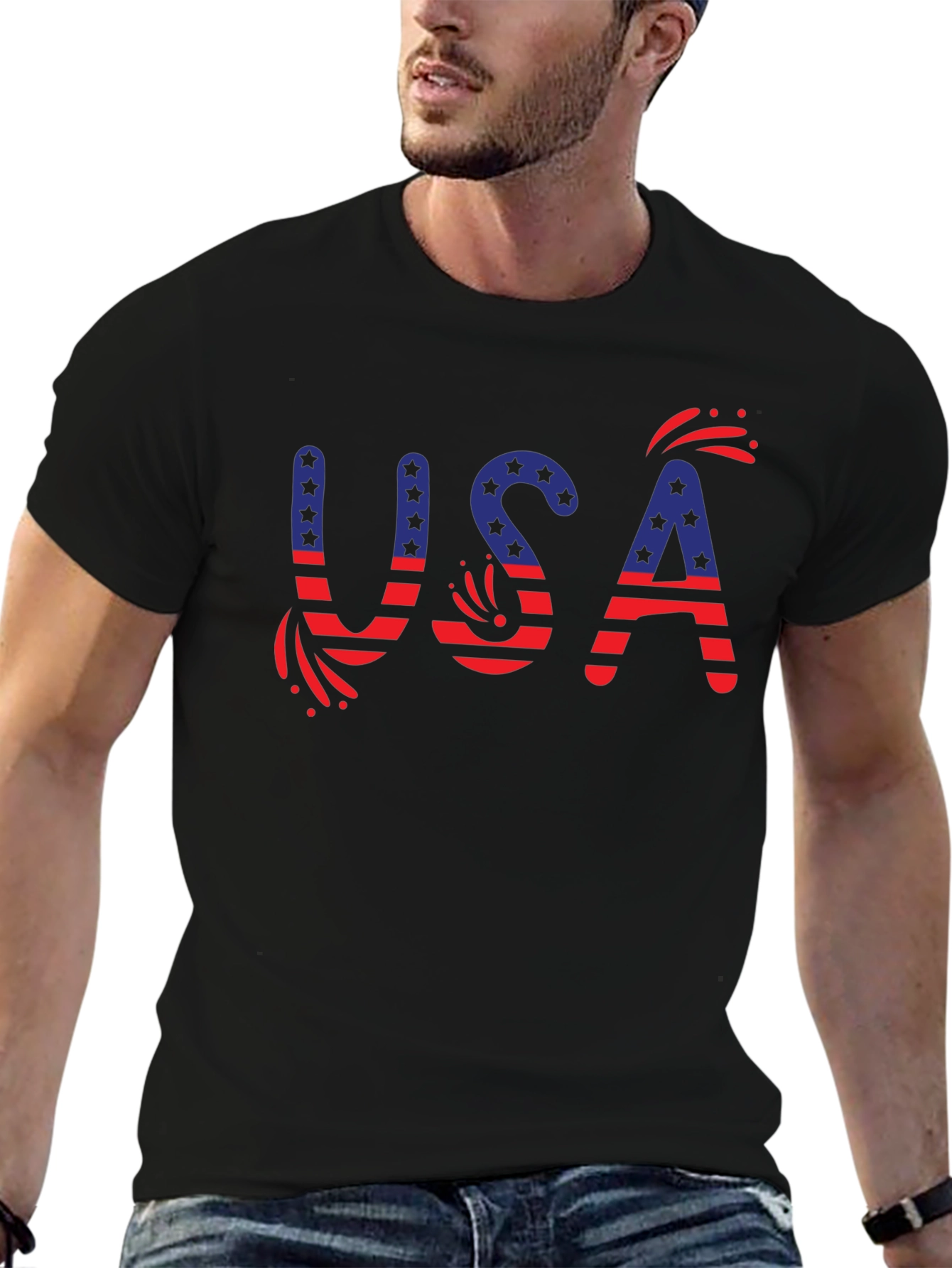 USA Patriotic Graphic T-Shirt