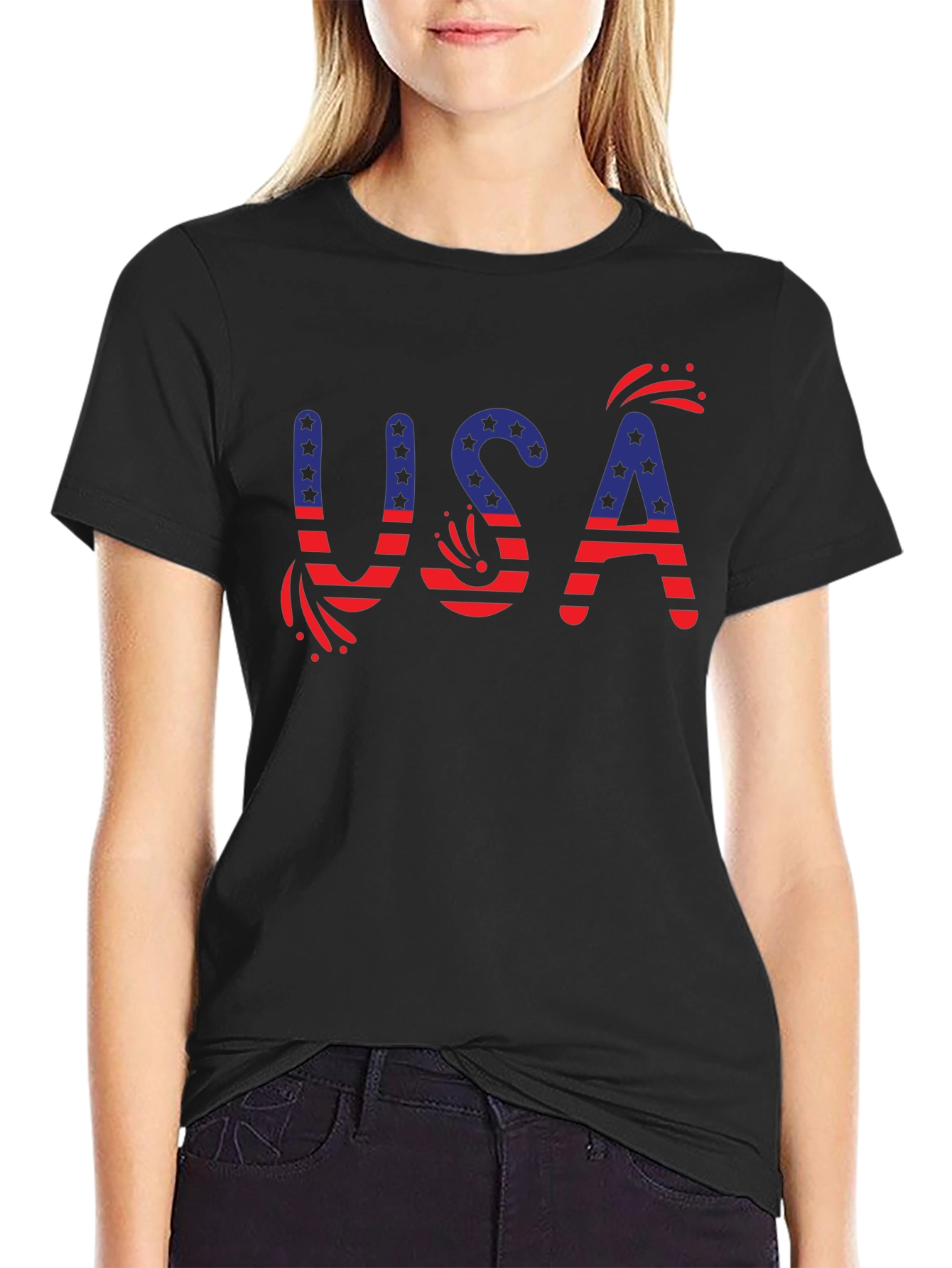 USA Patriotic Graphic T-Shirt