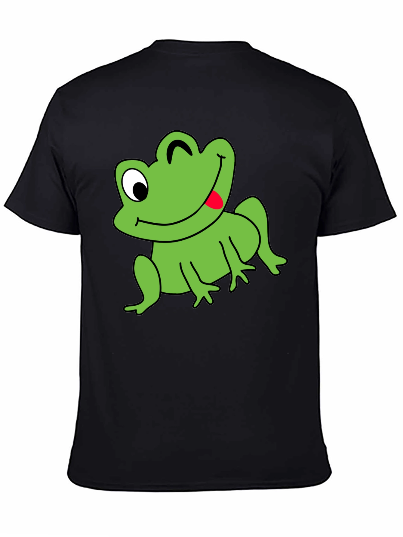 Funny Frog Graphic Tee - Mens Black T-Shirt