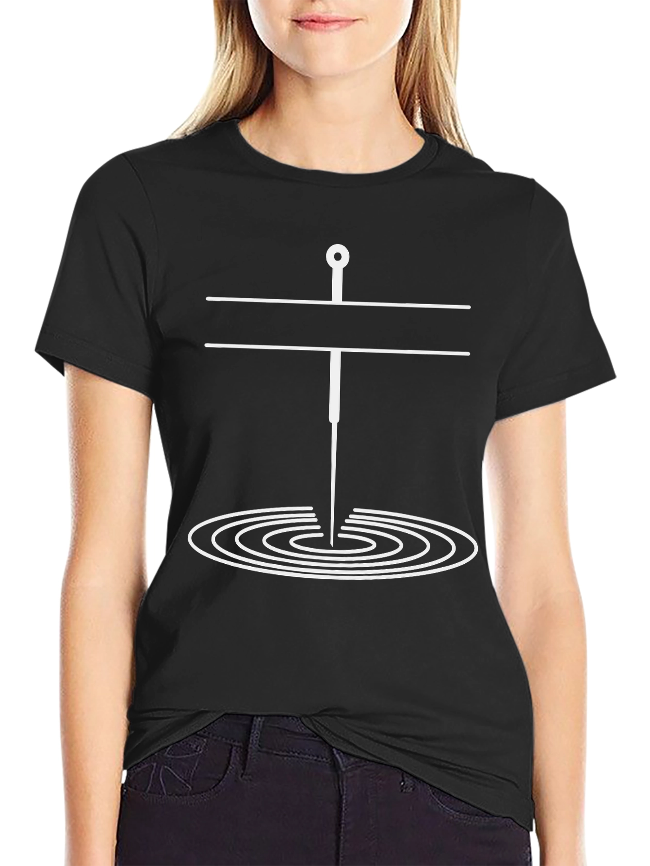 Ripples Acupuncture Black T-Shirt
