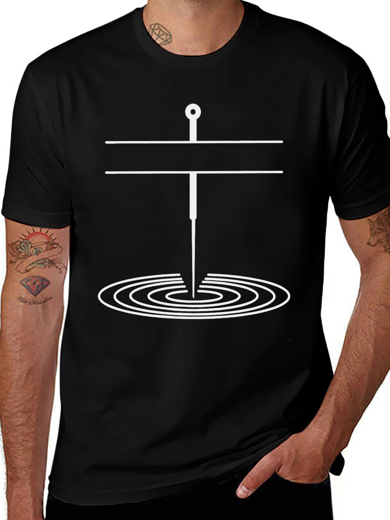 Ripples Acupuncture Black T-Shirt