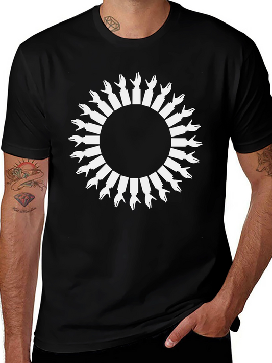Hand Circle Graphic Tee - Unique Design