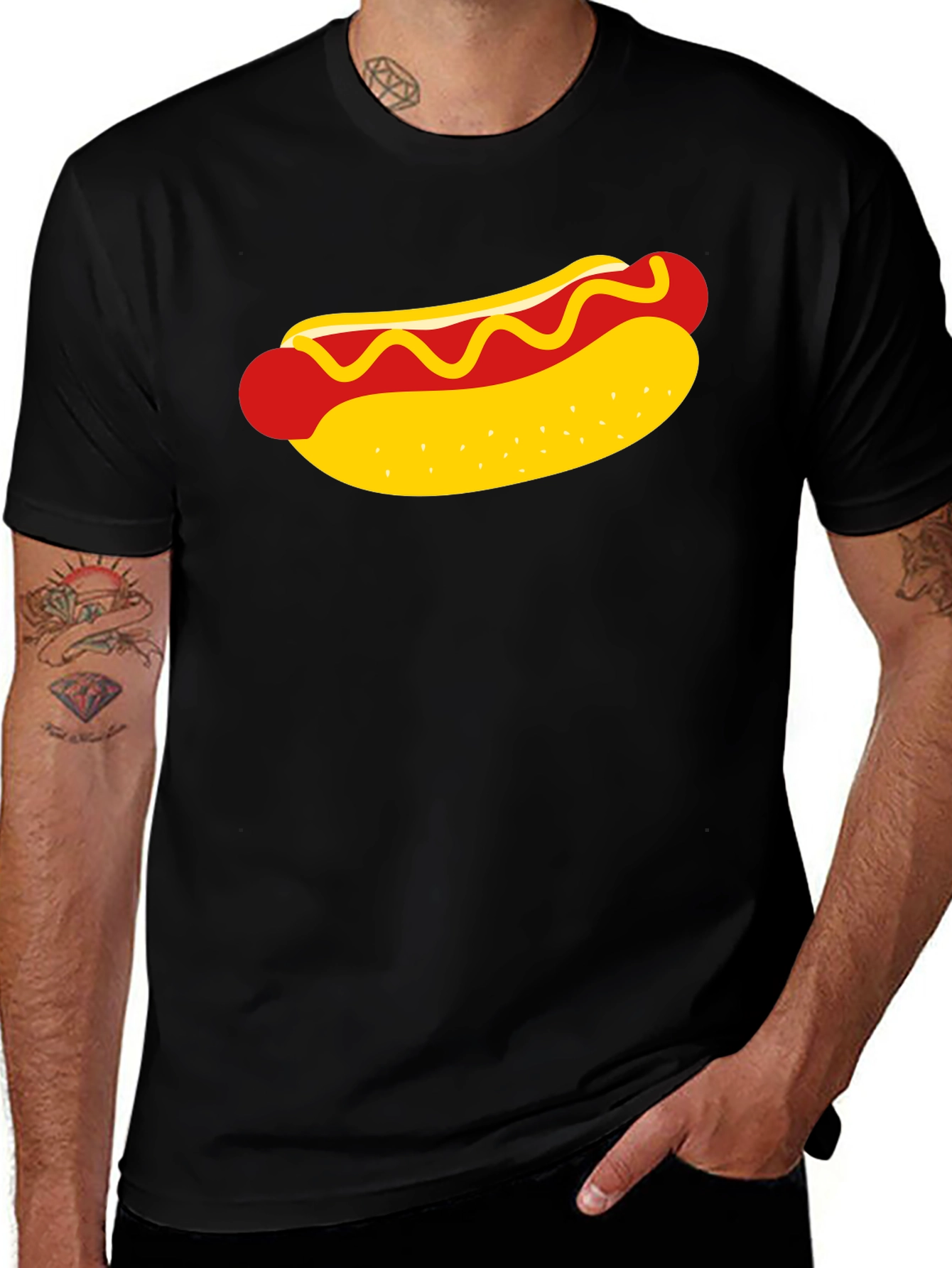 Hot Dog Graphic Tee - Classic Foodie T-Shirt