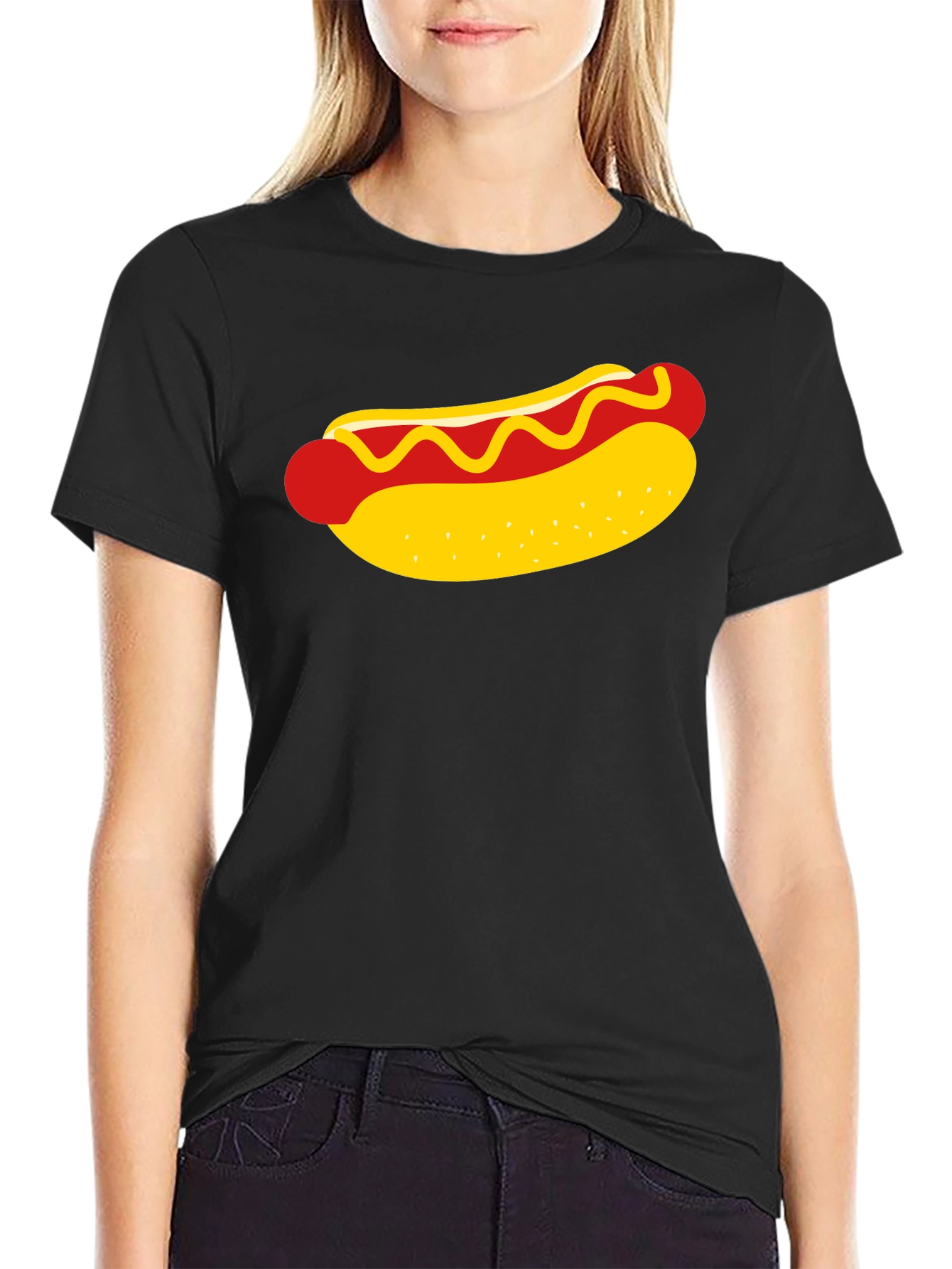 Hot Dog Graphic Tee - Classic Foodie T-Shirt