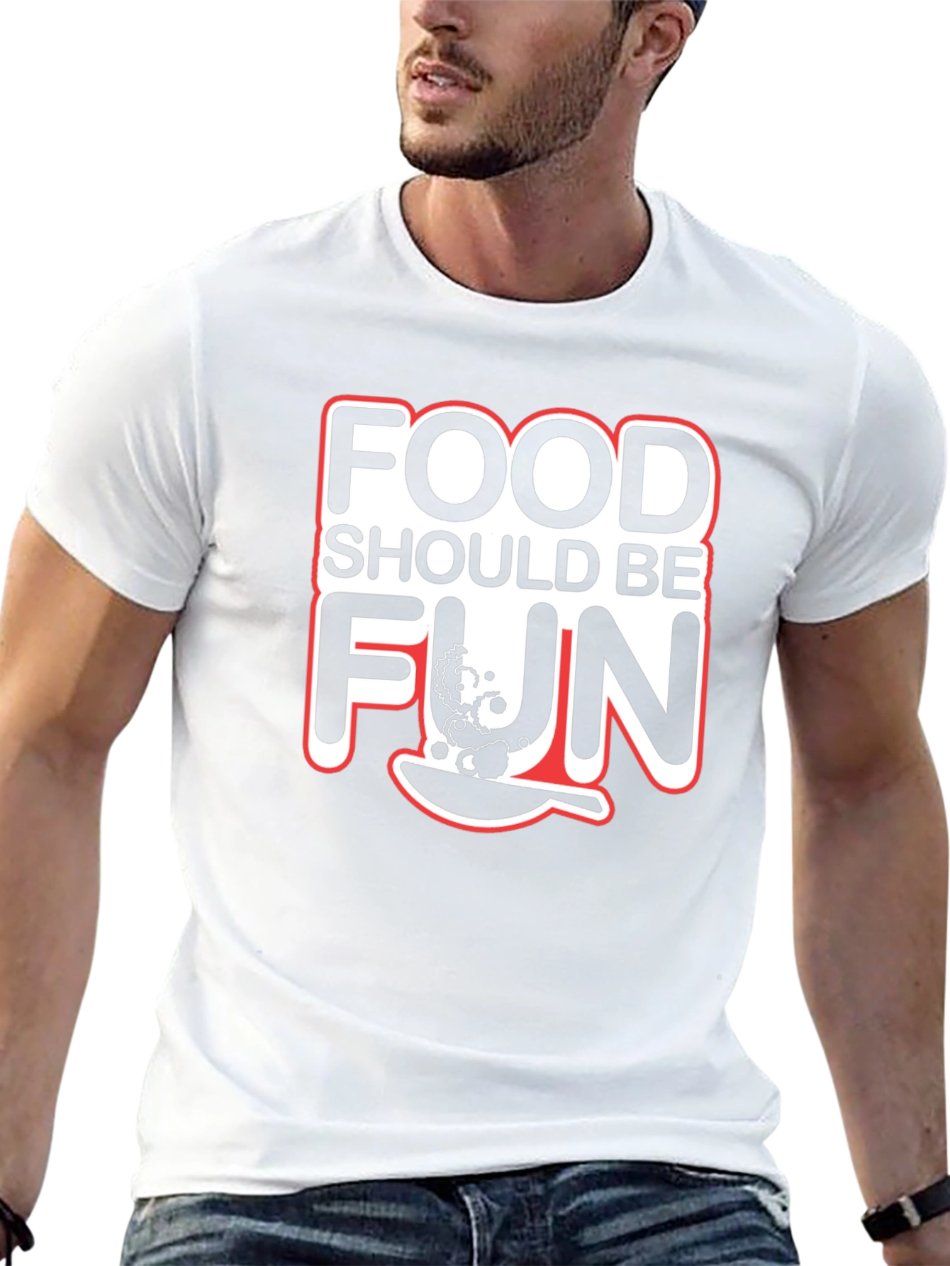 Food Should Be Fun T-Shirt Novelty Design