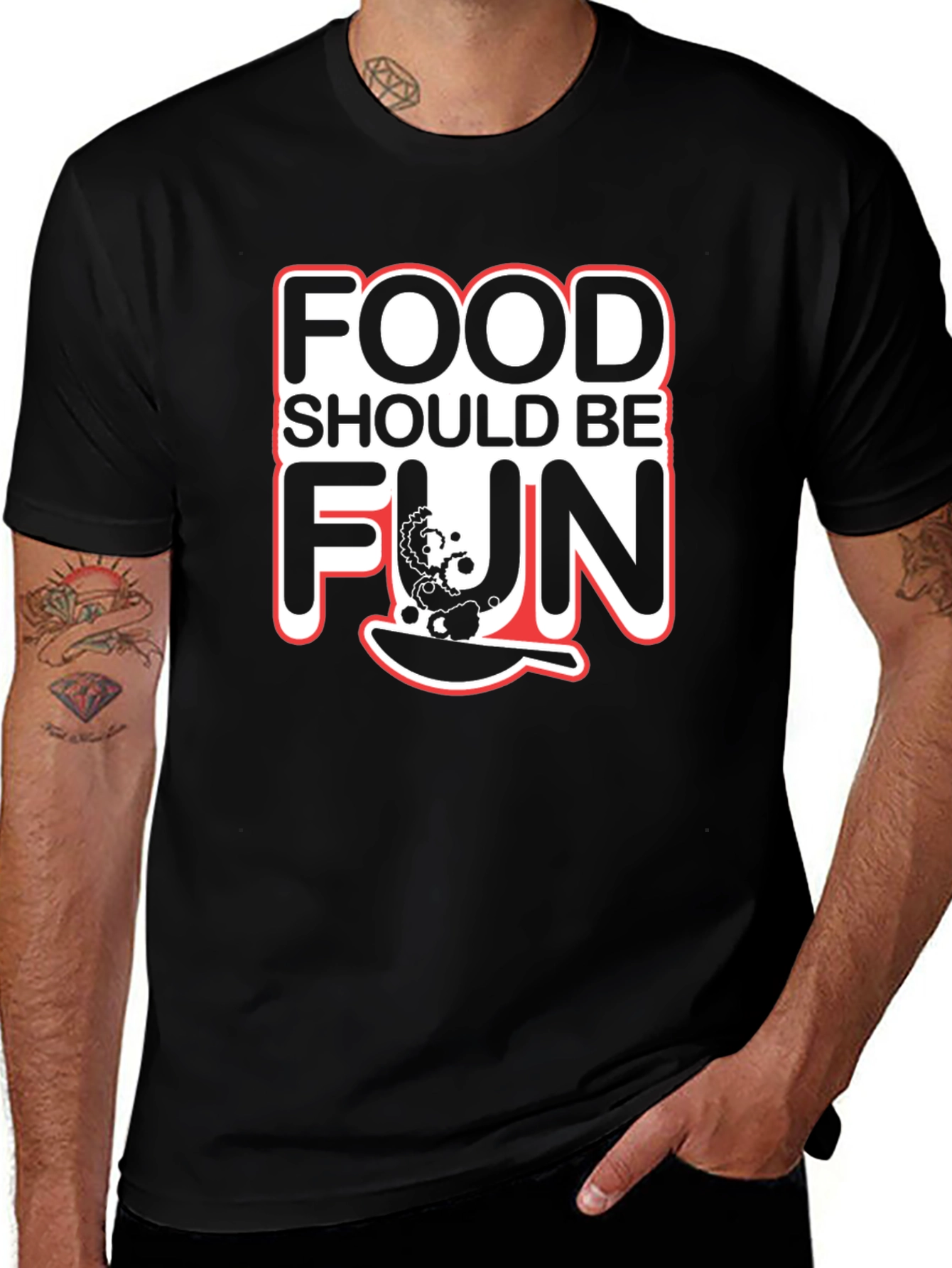Food Should Be Fun T-Shirt Novelty Design
