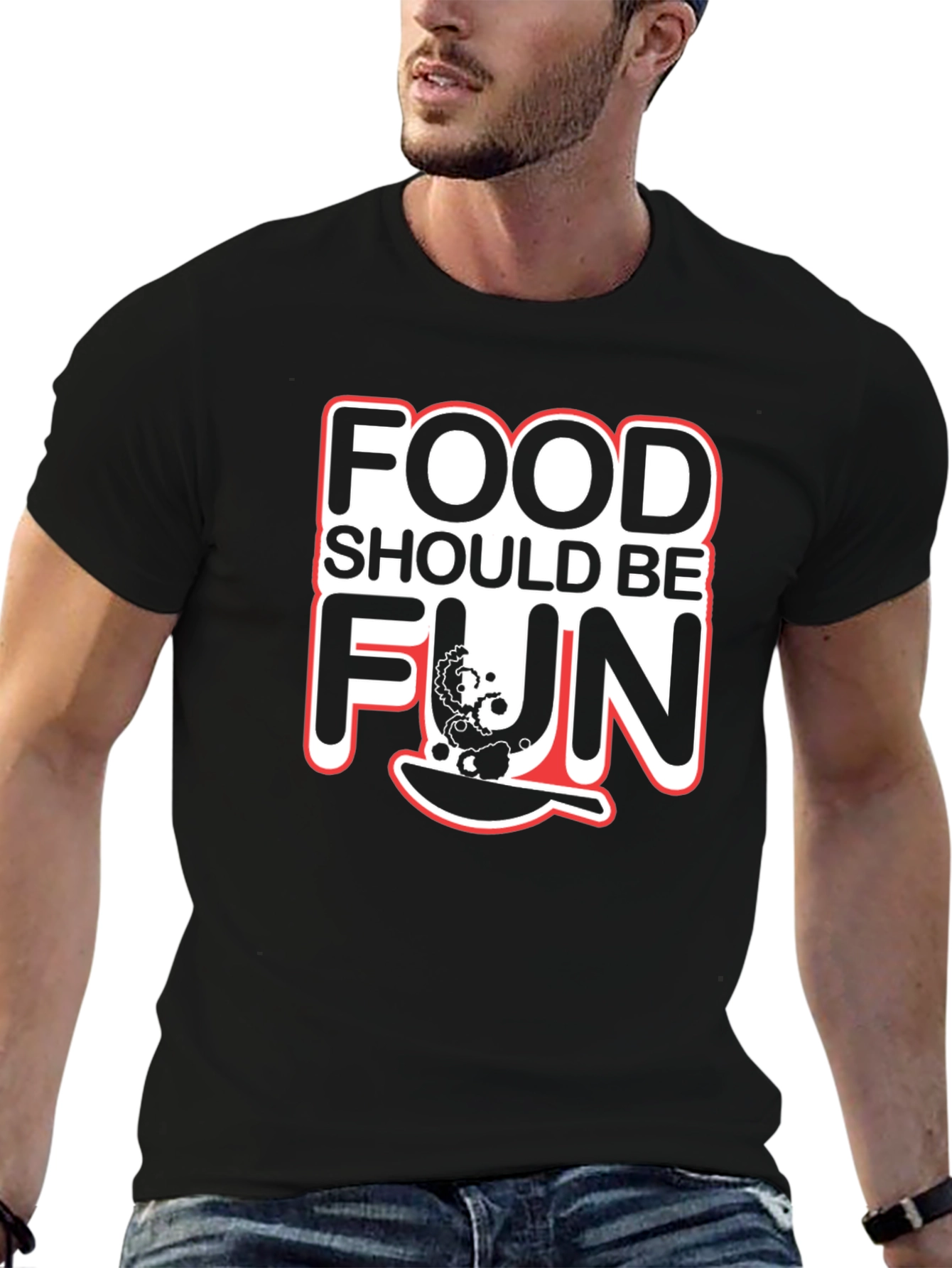Food Should Be Fun T-Shirt Novelty Design