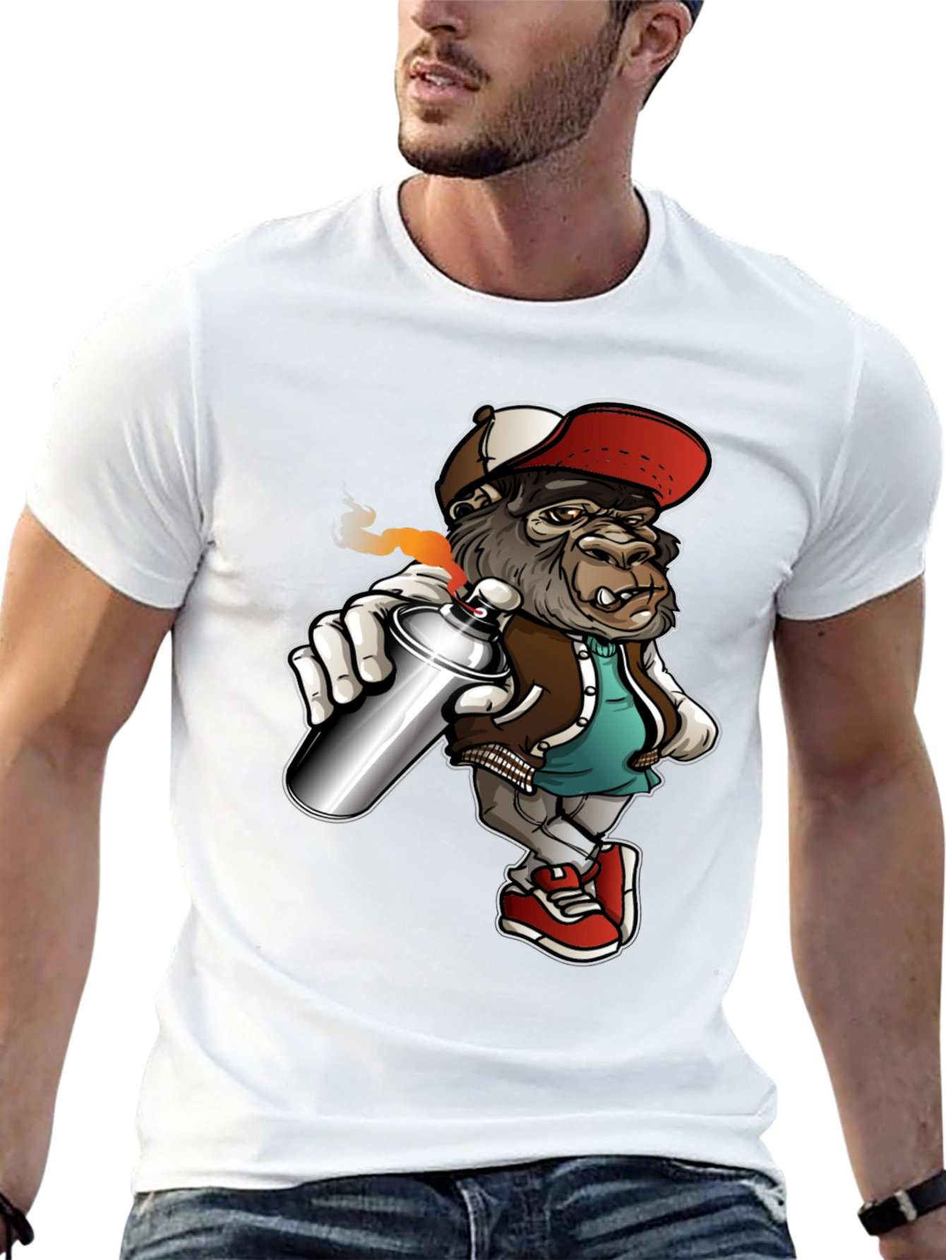 Cool Gorilla Graffiti Artist T-Shirt
