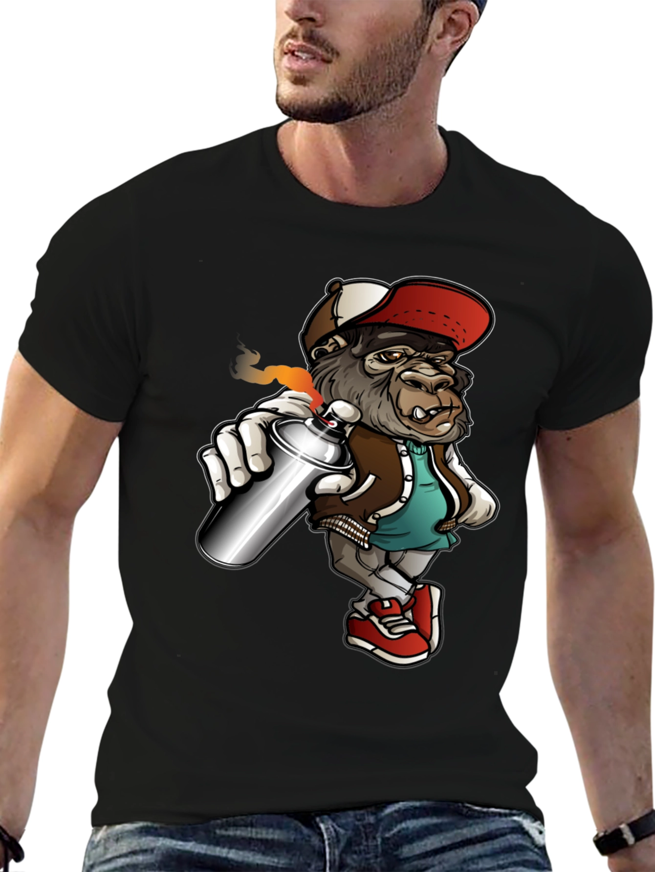 Cool Gorilla Graffiti Artist T-Shirt