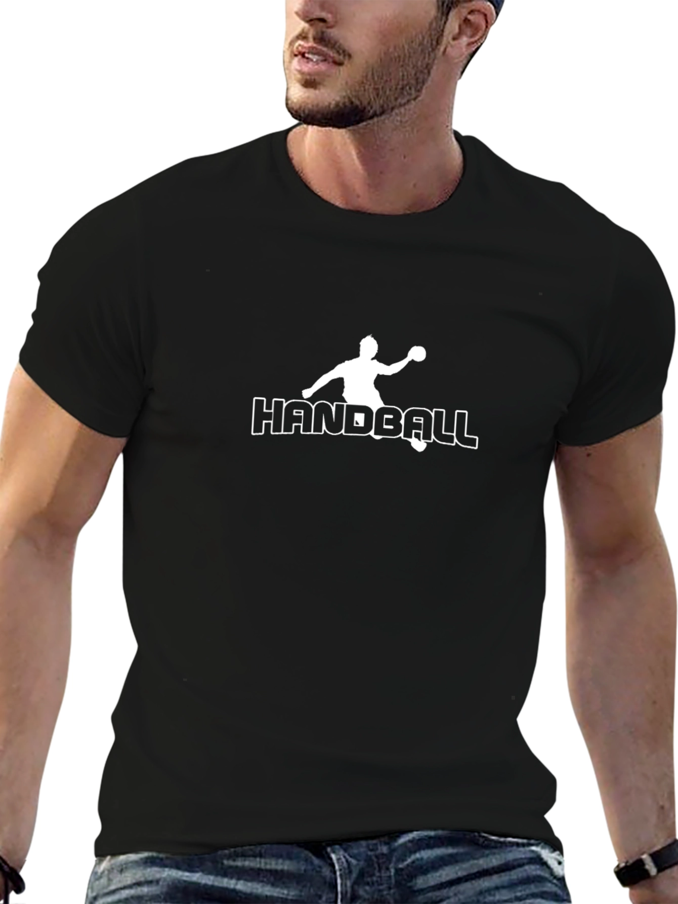 Handball Player Graphic T-Shirt