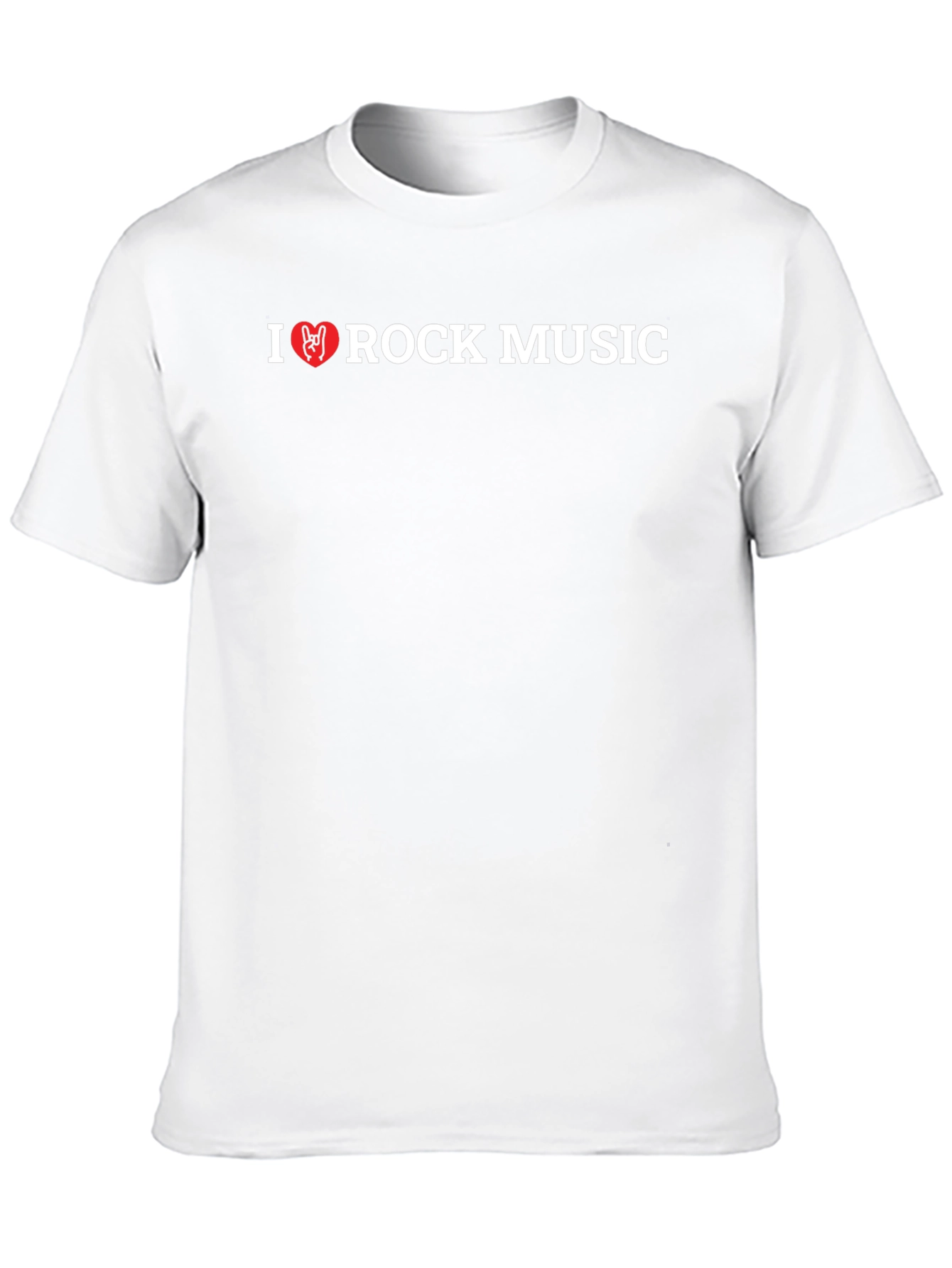 I Heart Rock Music Graphic Tee - Black