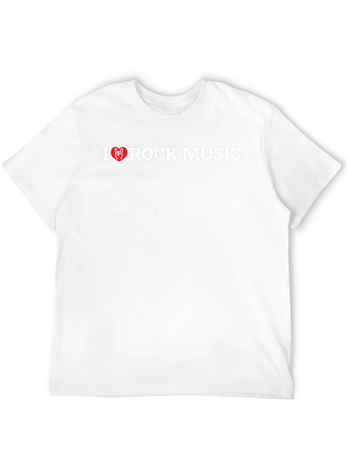 I Heart Rock Music Graphic Tee - Black