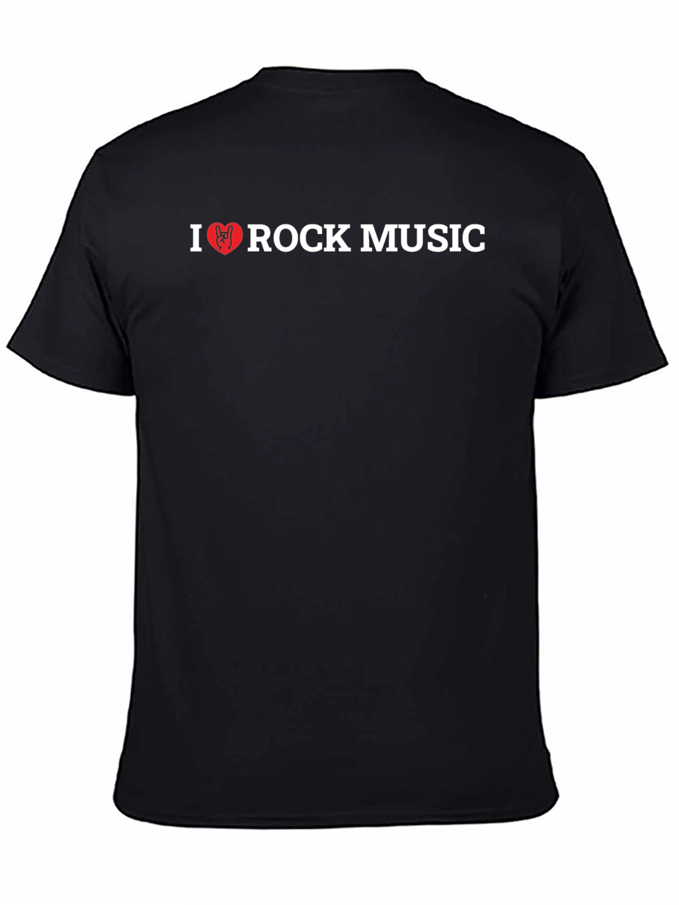 I Heart Rock Music Graphic Tee - Black