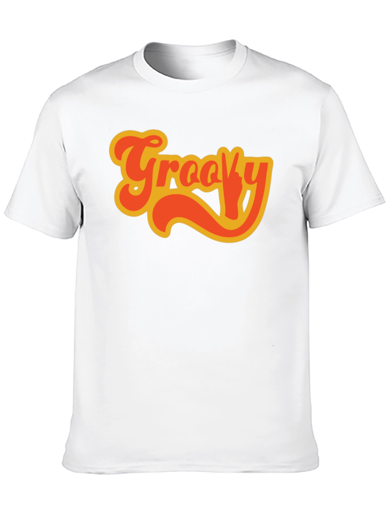 Groovy Retro Style Black T-Shirt