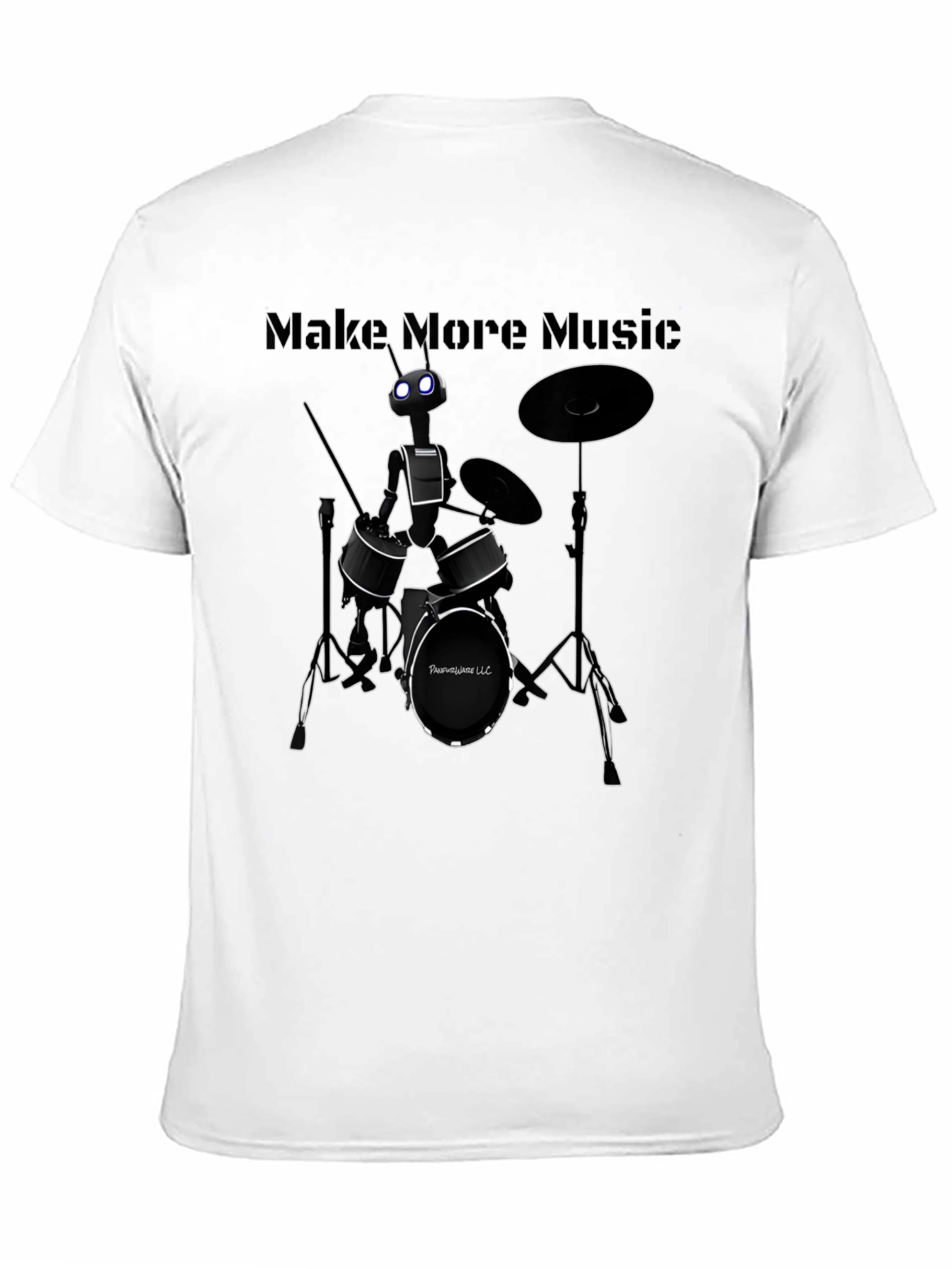 Robot Drummer T-Shirt - Make More Music