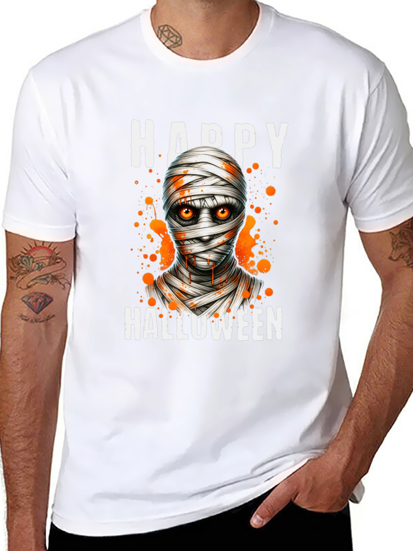 Happy Halloween Mummy Graphic T-Shirt