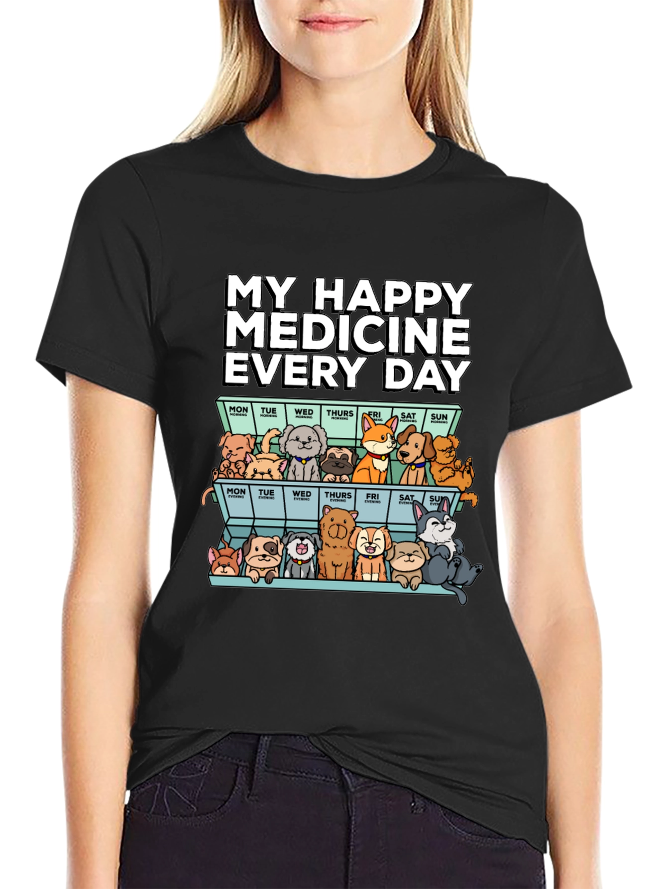Happy Medicine Dog T-Shirt