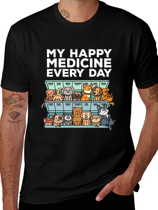 Happy Medicine Dog T-Shirt