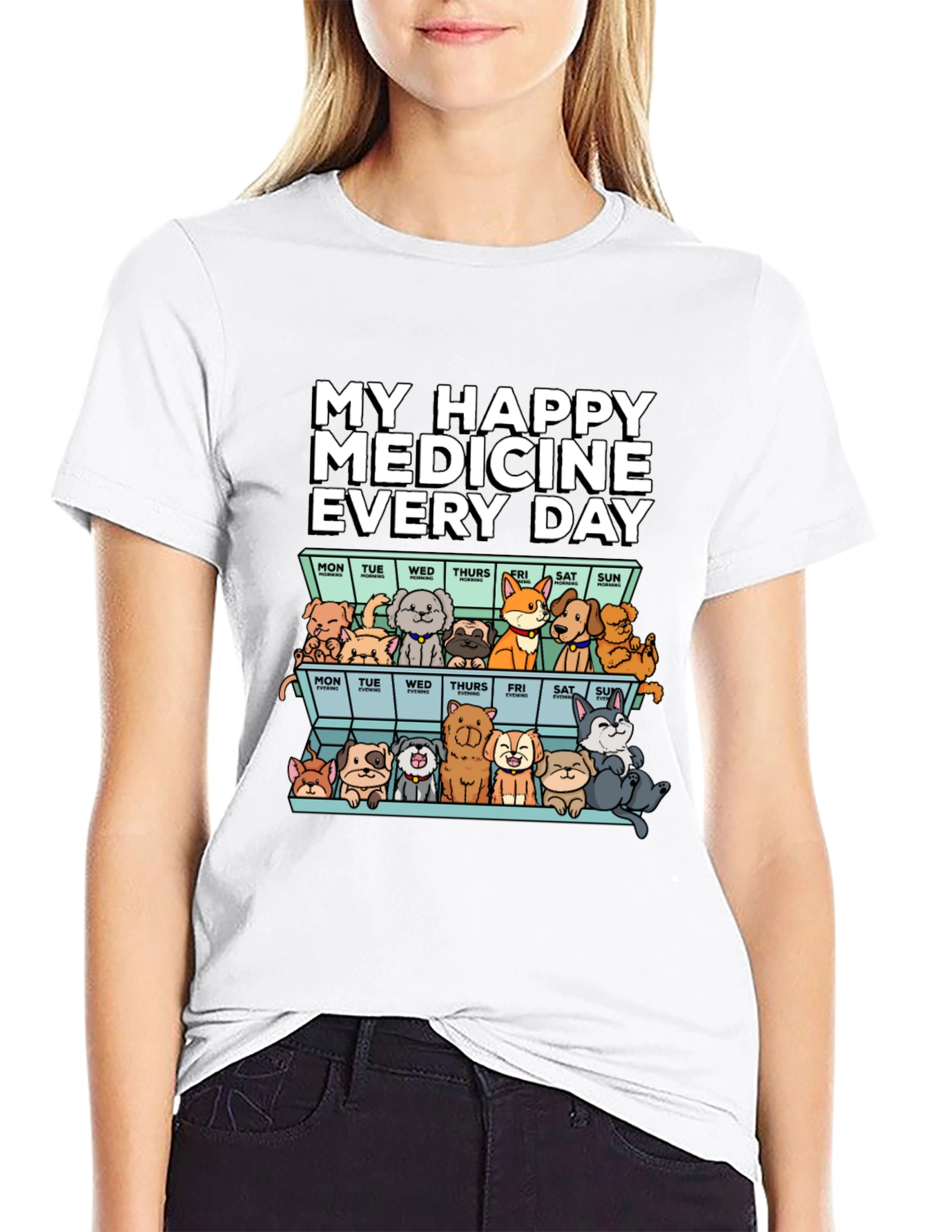 Happy Medicine Dog T-Shirt