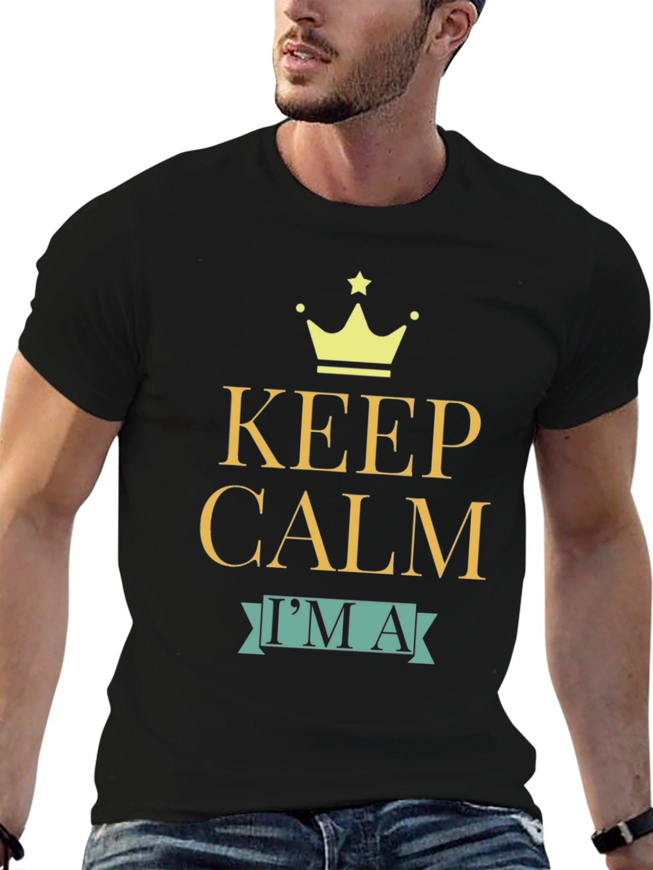 Keep Calm Im a T-Shirt - Black Cotton Tee