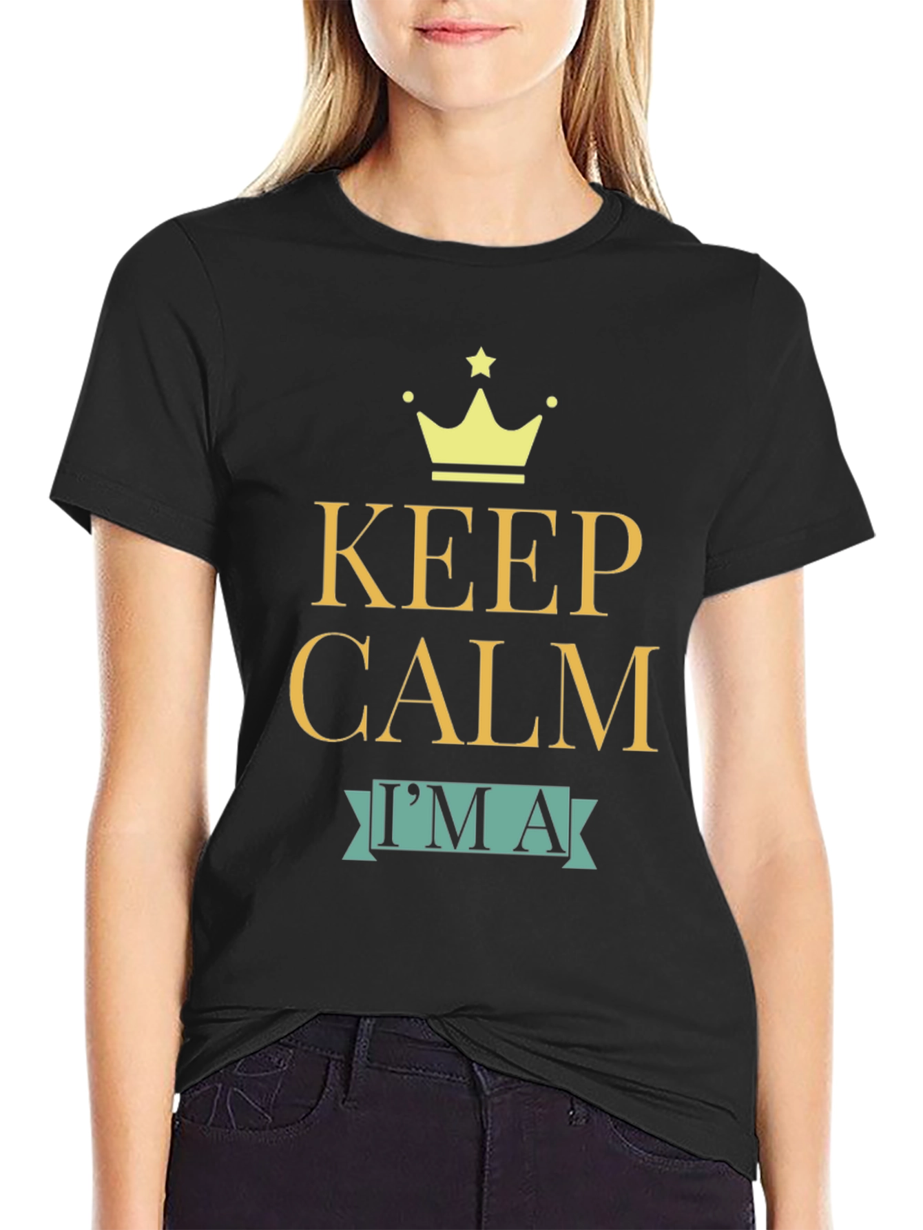 Keep Calm Im a T-Shirt - Black Cotton Tee
