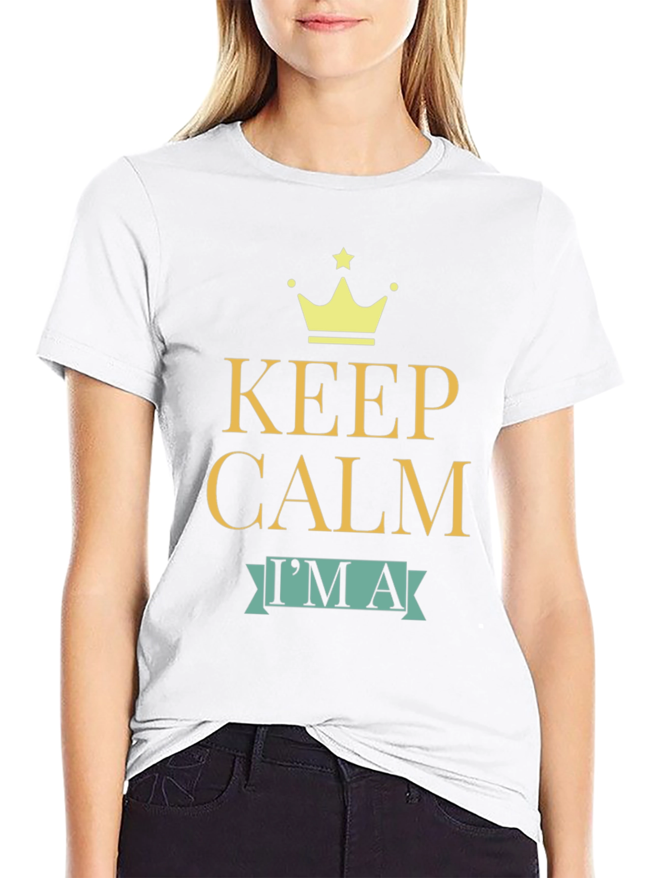 Keep Calm Im a T-Shirt - Black Cotton Tee