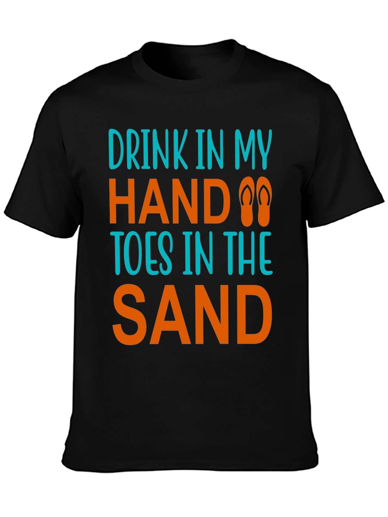Drink in Hand Toes in Sand Graphic Tee