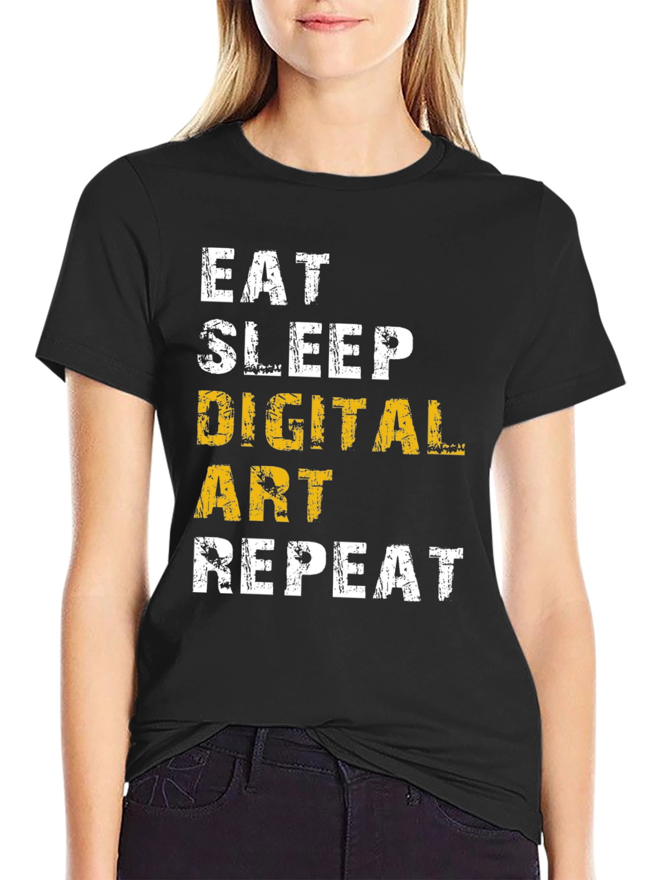 Eat Sleep Digital Art Repeat T-Shirt