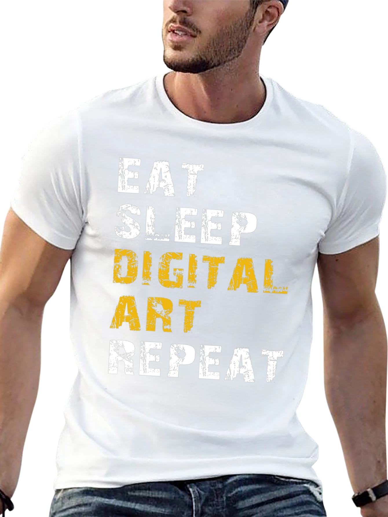 Eat Sleep Digital Art Repeat T-Shirt