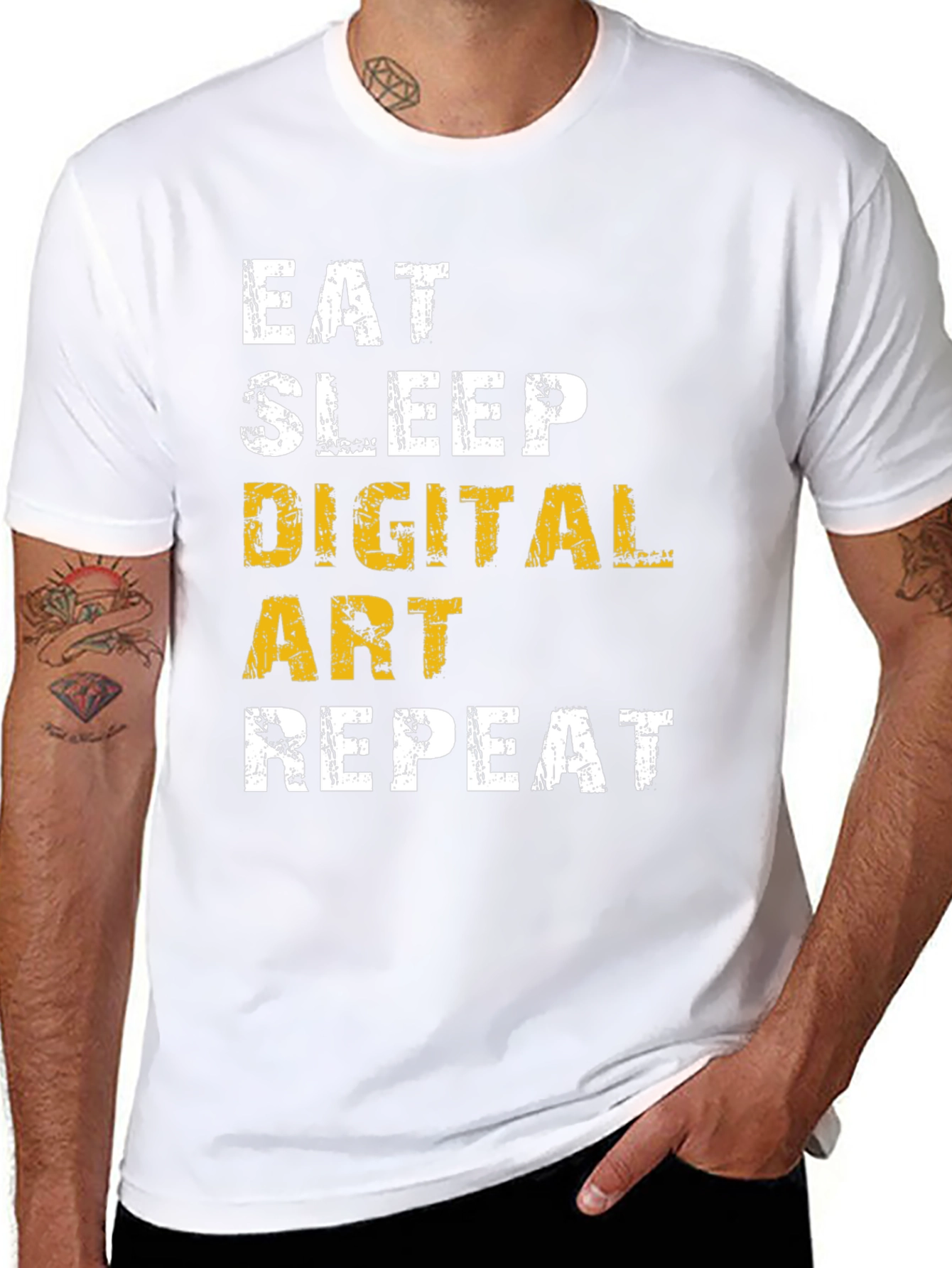 Eat Sleep Digital Art Repeat T-Shirt