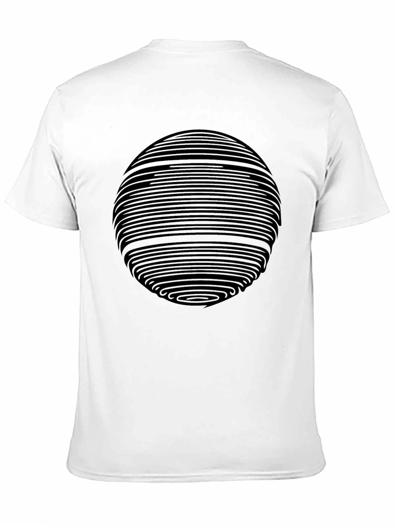 Abstract Circle Graphic Black T-Shirt
