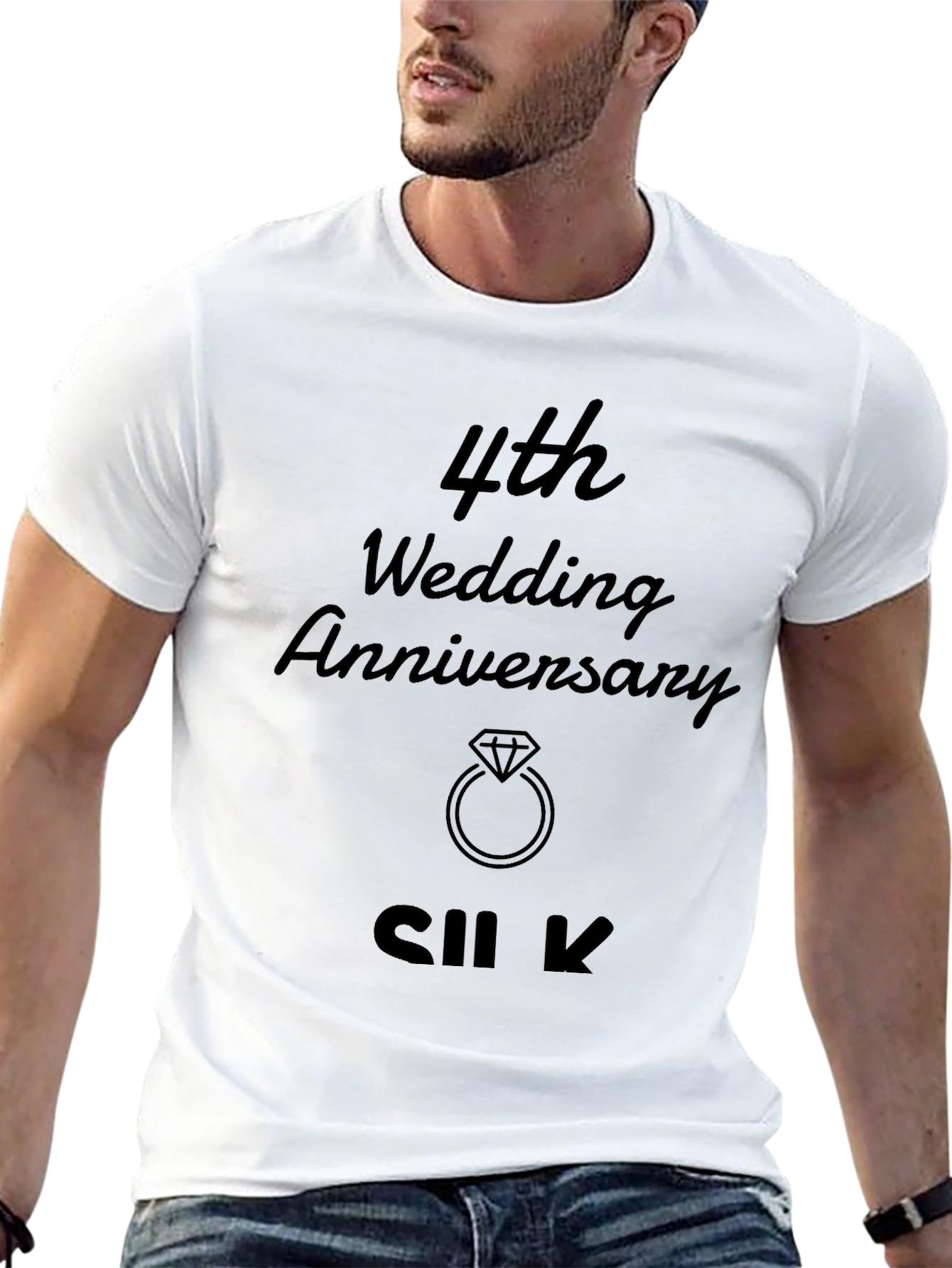 4th Wedding Anniversary Silk T-Shirt