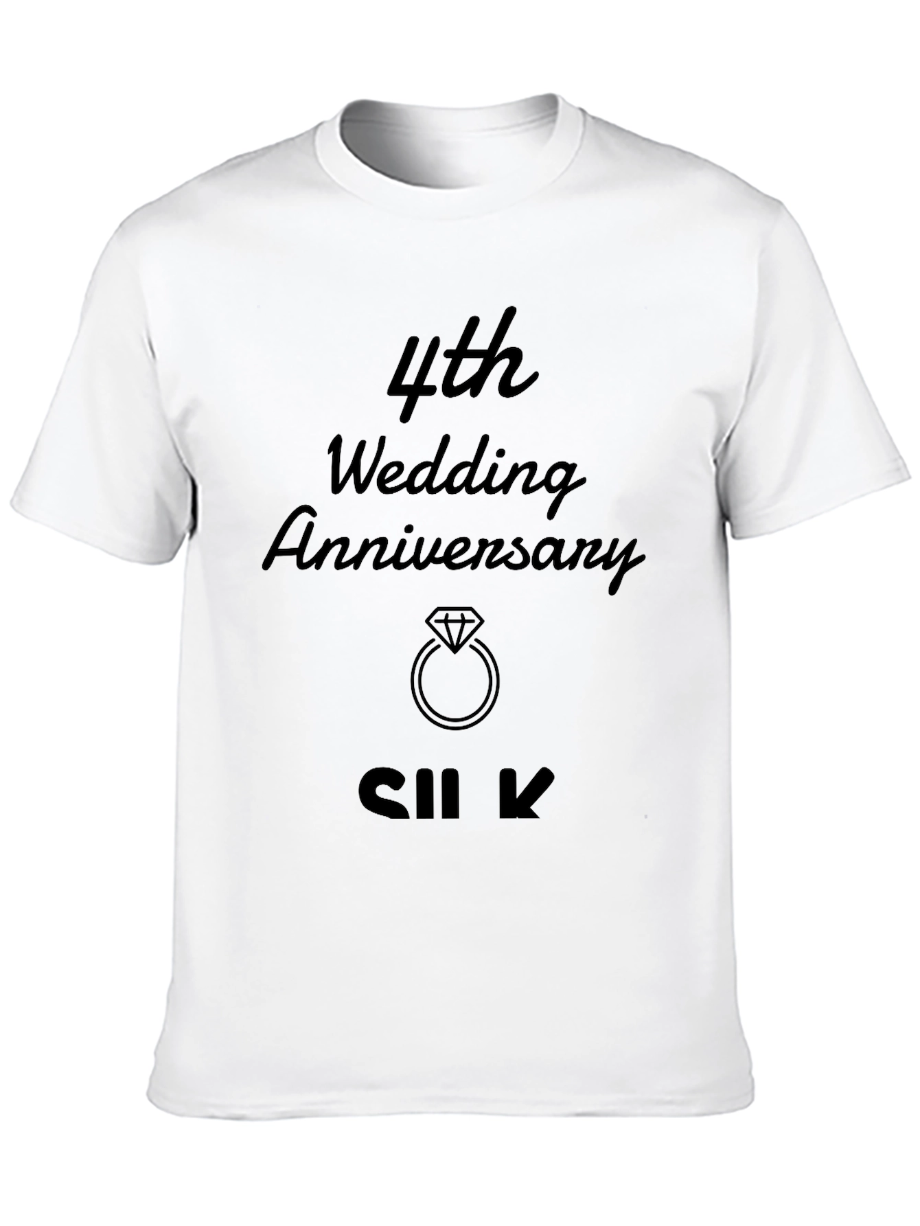 4th Wedding Anniversary Silk T-Shirt