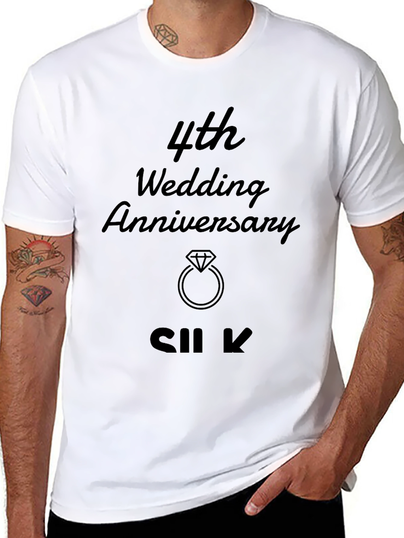 4th Wedding Anniversary Silk T-Shirt