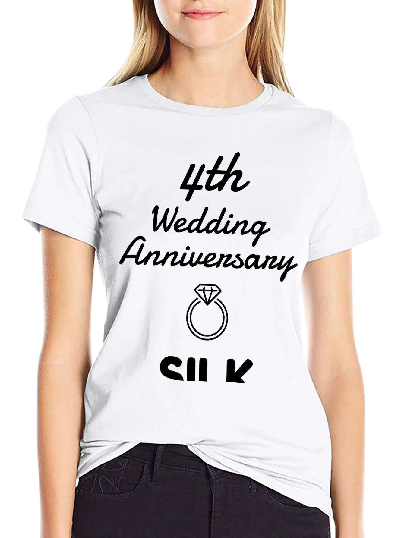 4th Wedding Anniversary Silk T-Shirt