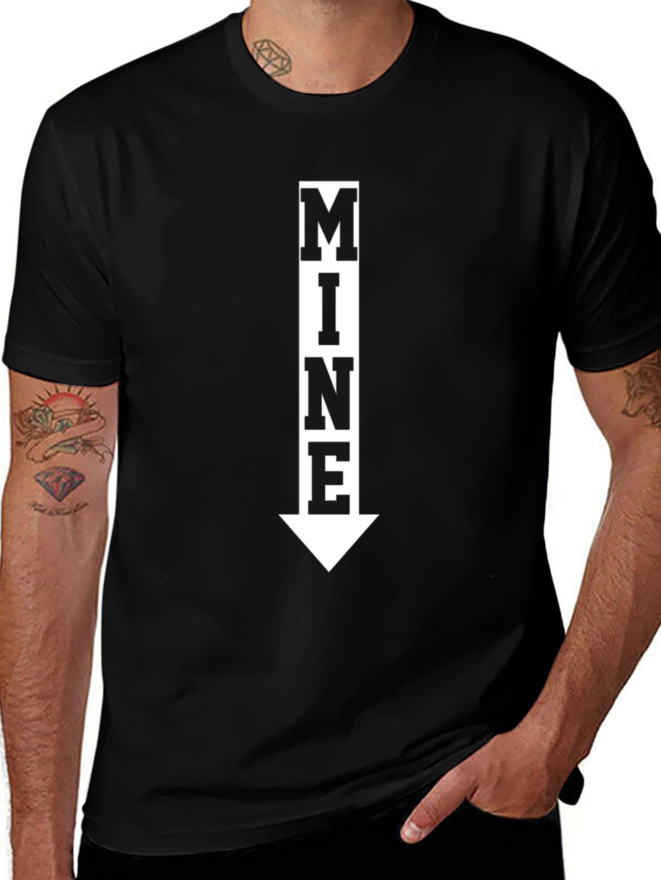 Novelty Mine Arrow T-Shirt - Black
