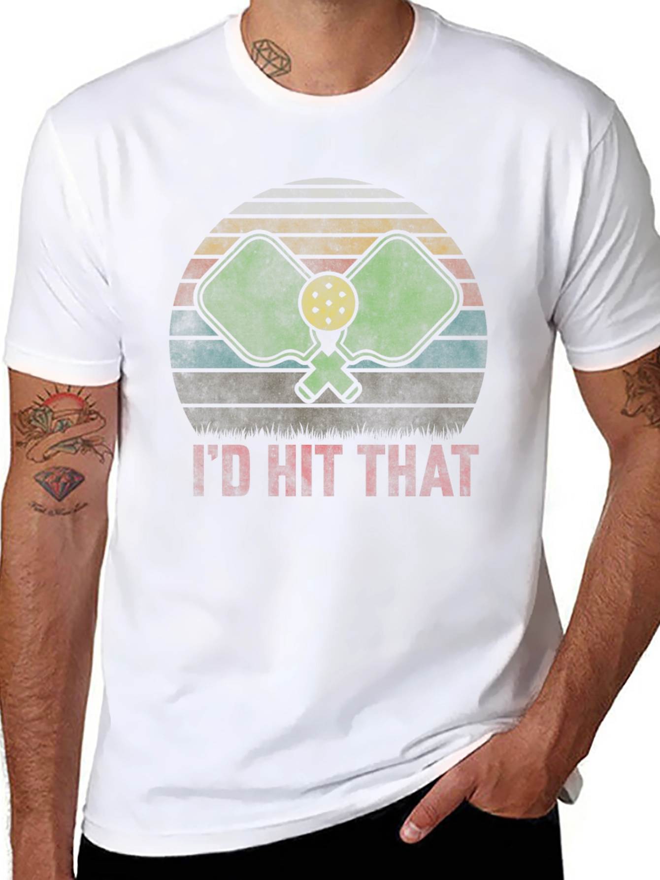 Id Hit That Pickleball T-Shirt Retro Graphic Tee
