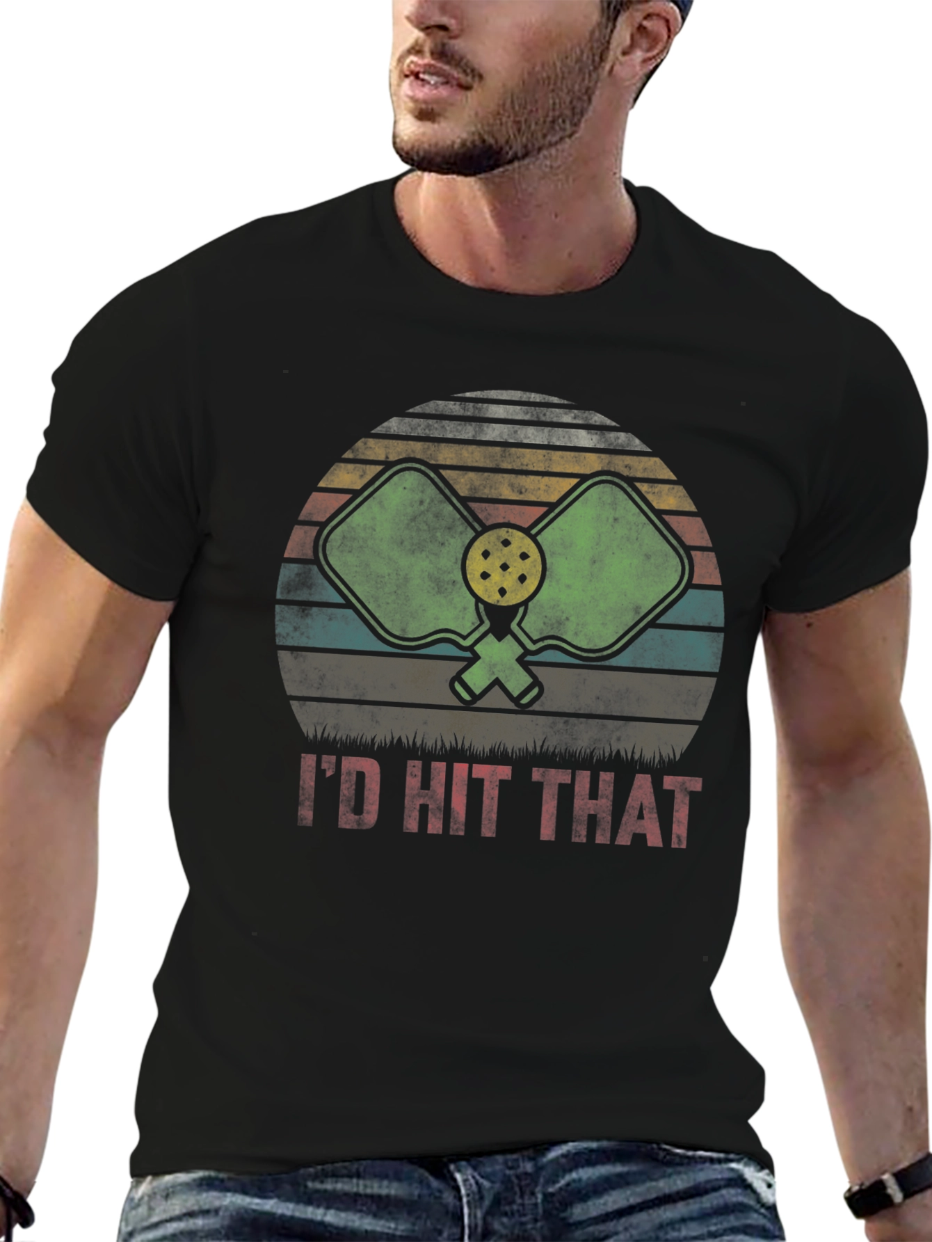 Id Hit That Pickleball T-Shirt Retro Graphic Tee