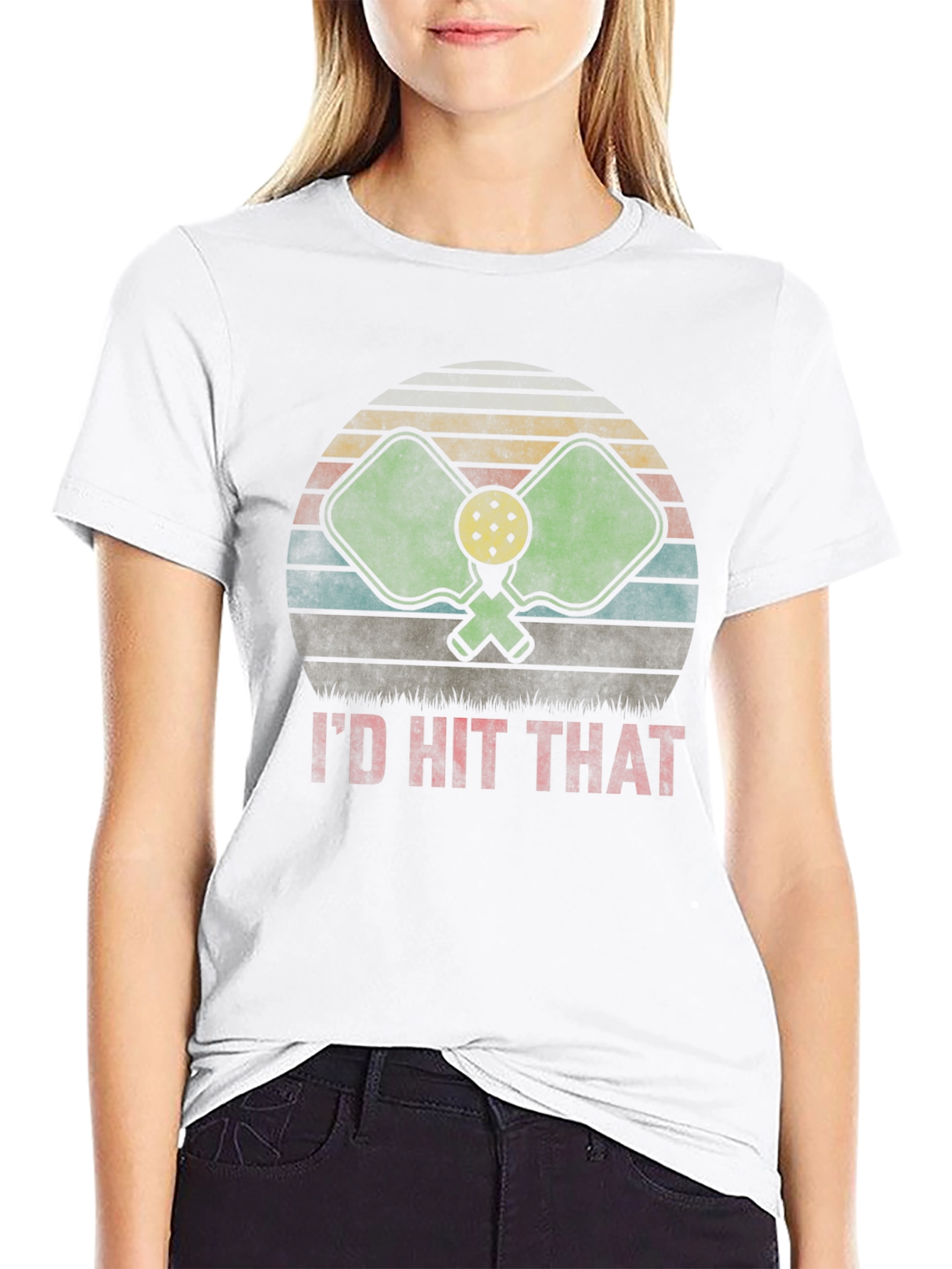 Id Hit That Pickleball T-Shirt Retro Graphic Tee