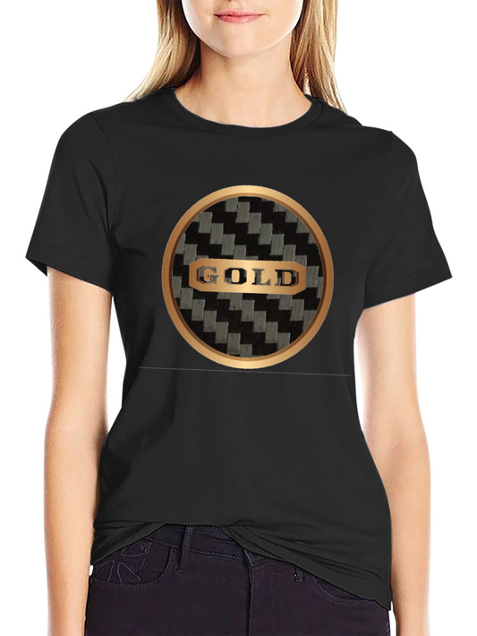 Gold Design Black T-Shirt