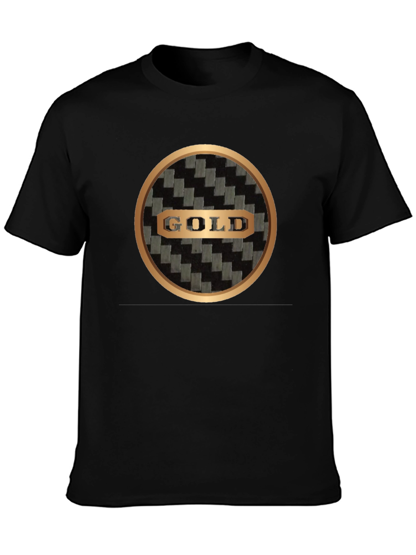 Gold Design Black T-Shirt